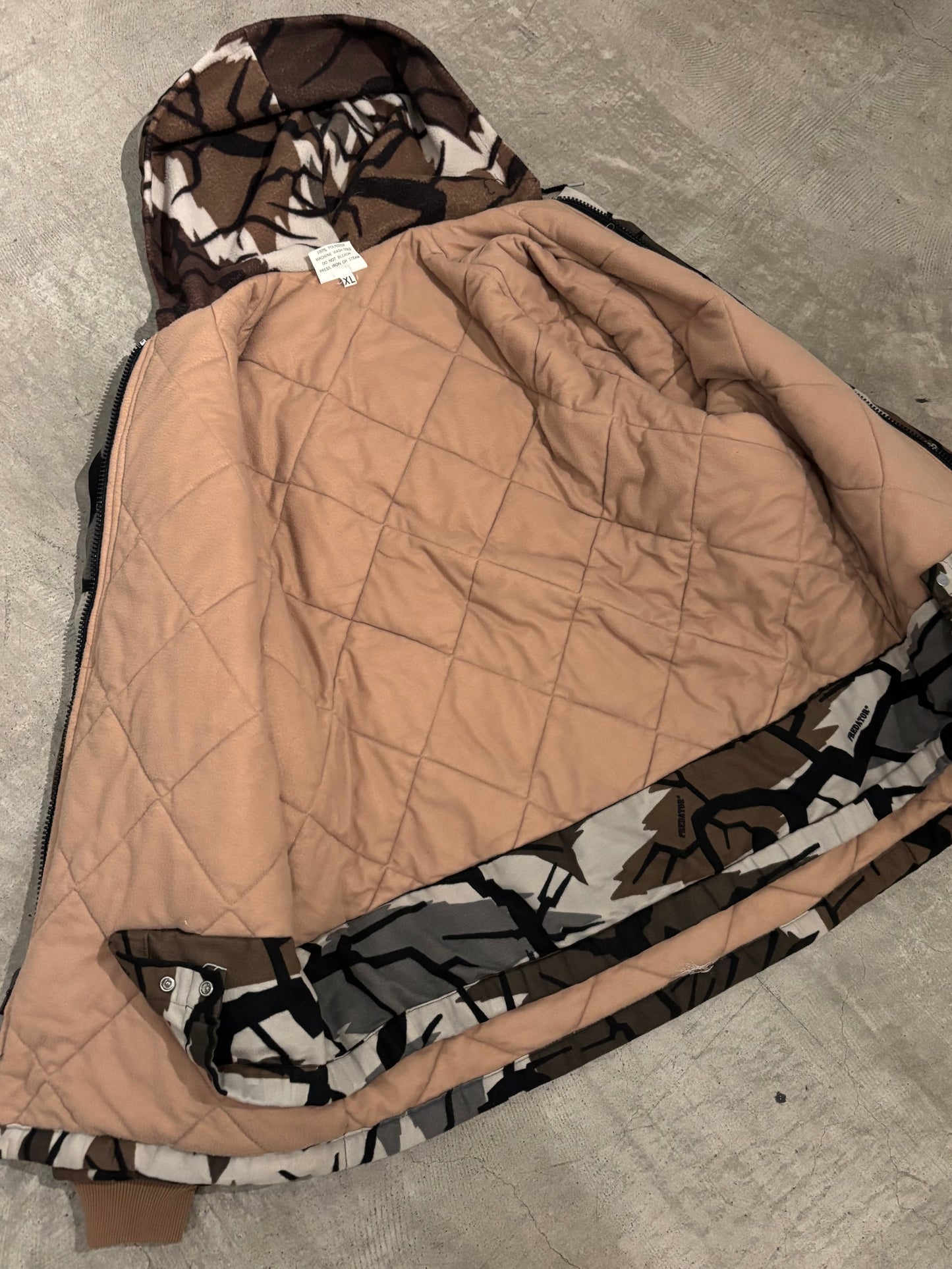 80's PREDATOR CAMOUFLAGE insulation jacket “Made in USA”