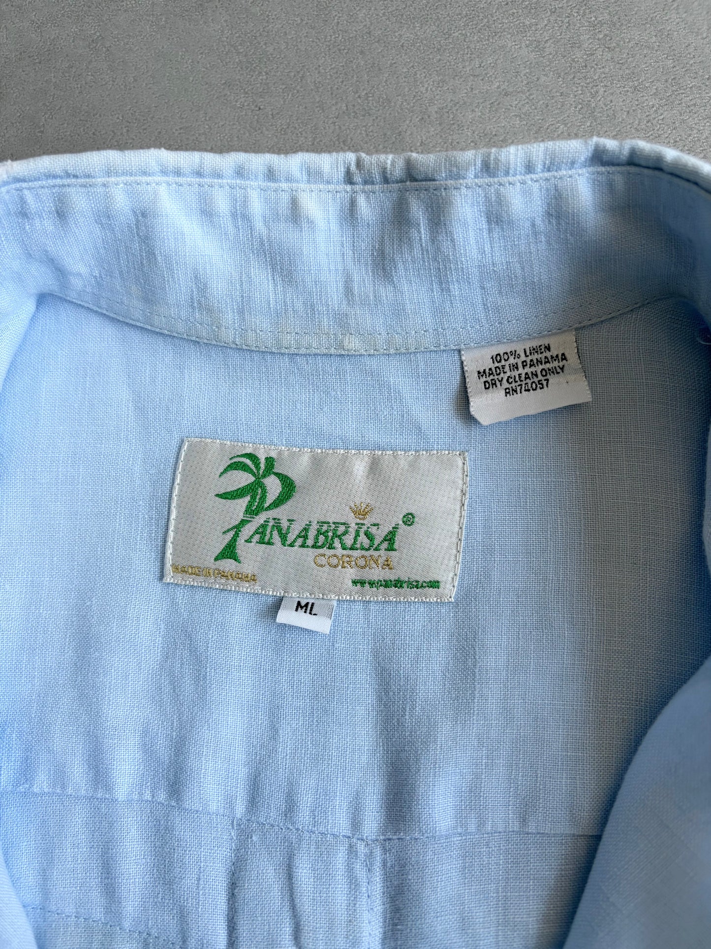 90's PANABRISA corona linen guayabera shirt “Made in PANAMA”