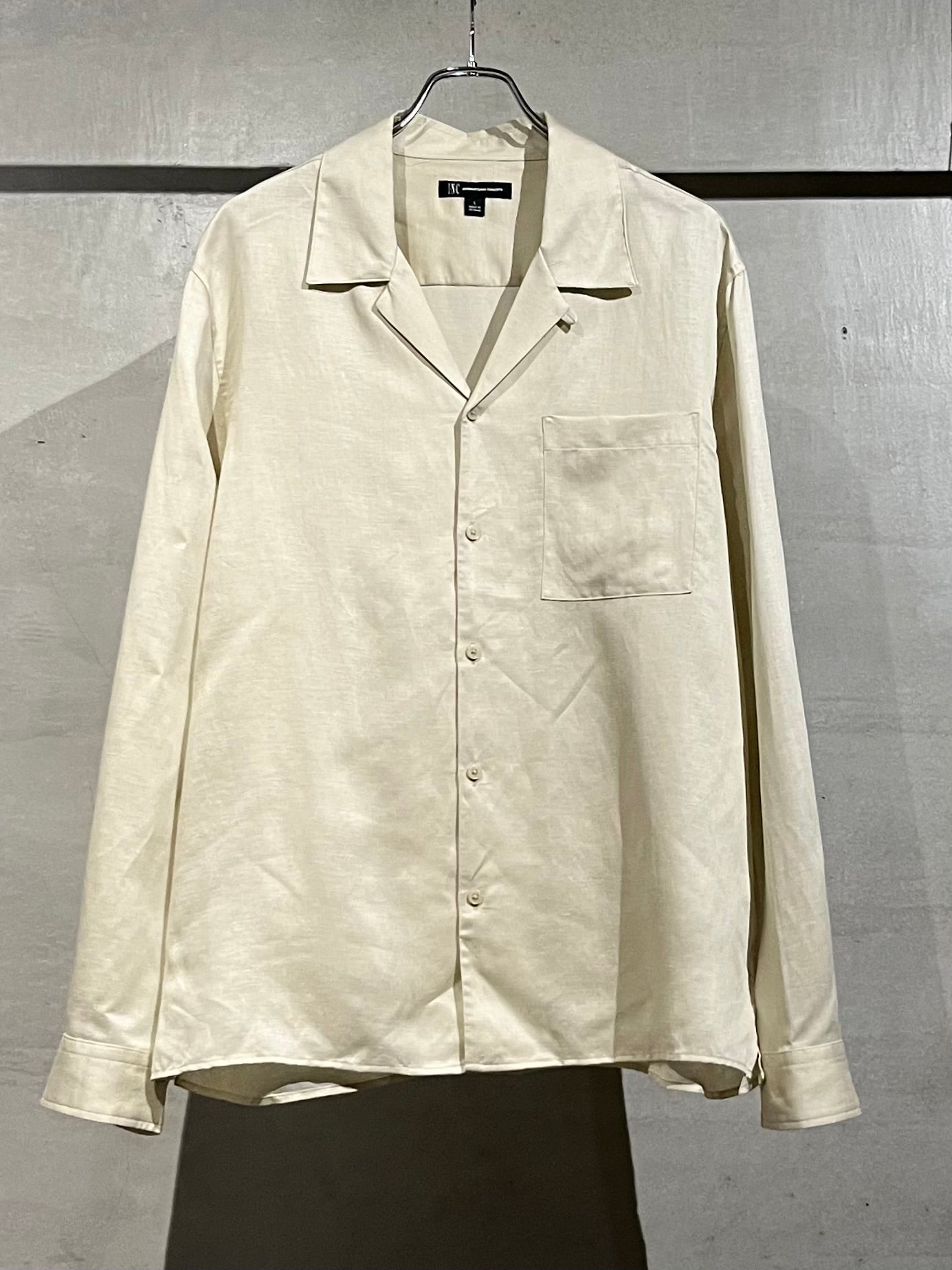 10's I・N・C linen open collor shirt