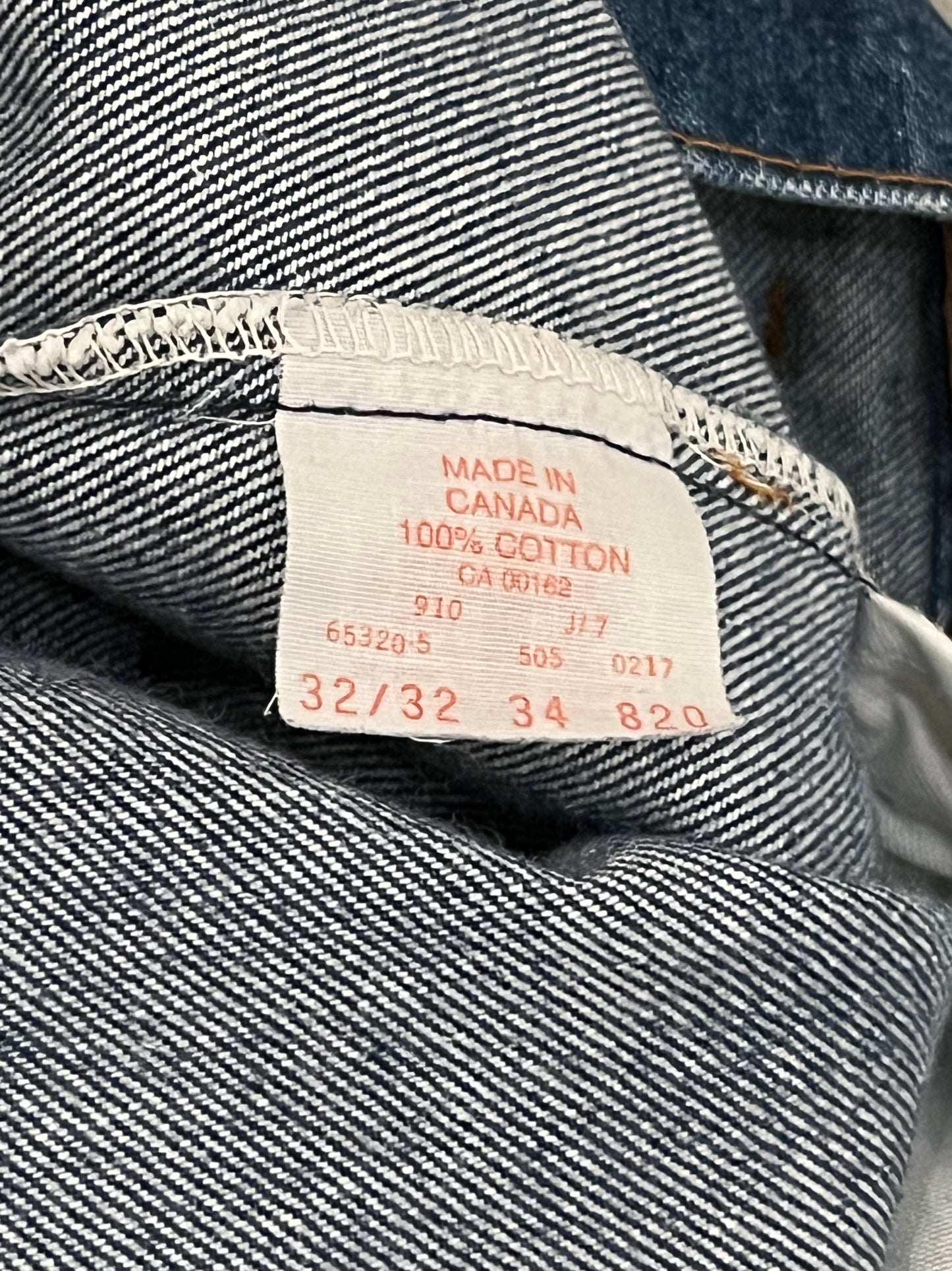 90's Levi's 505 denim pants "Made" in CANADA"