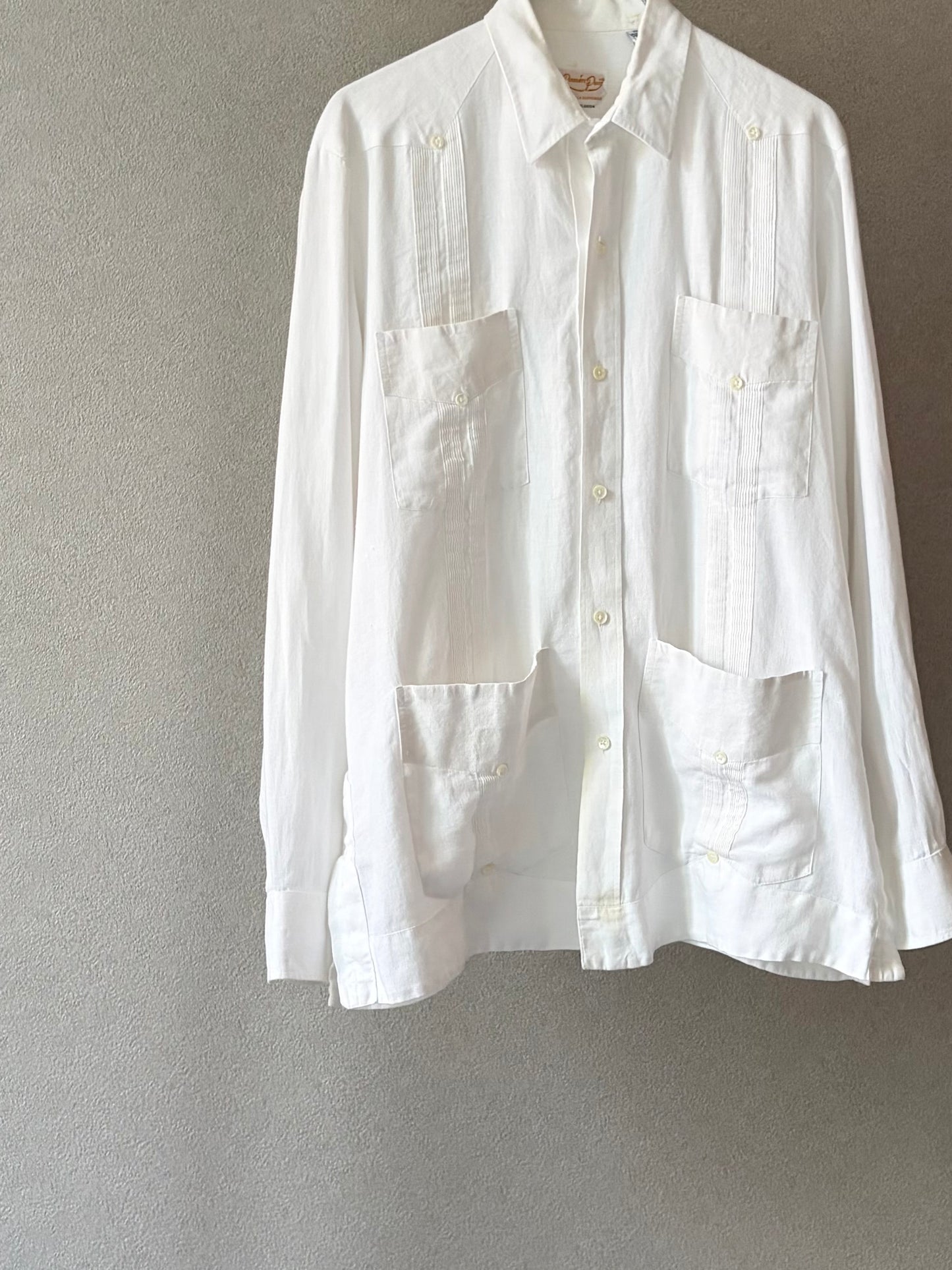 90's Ramon Puig linen guayabera shirt