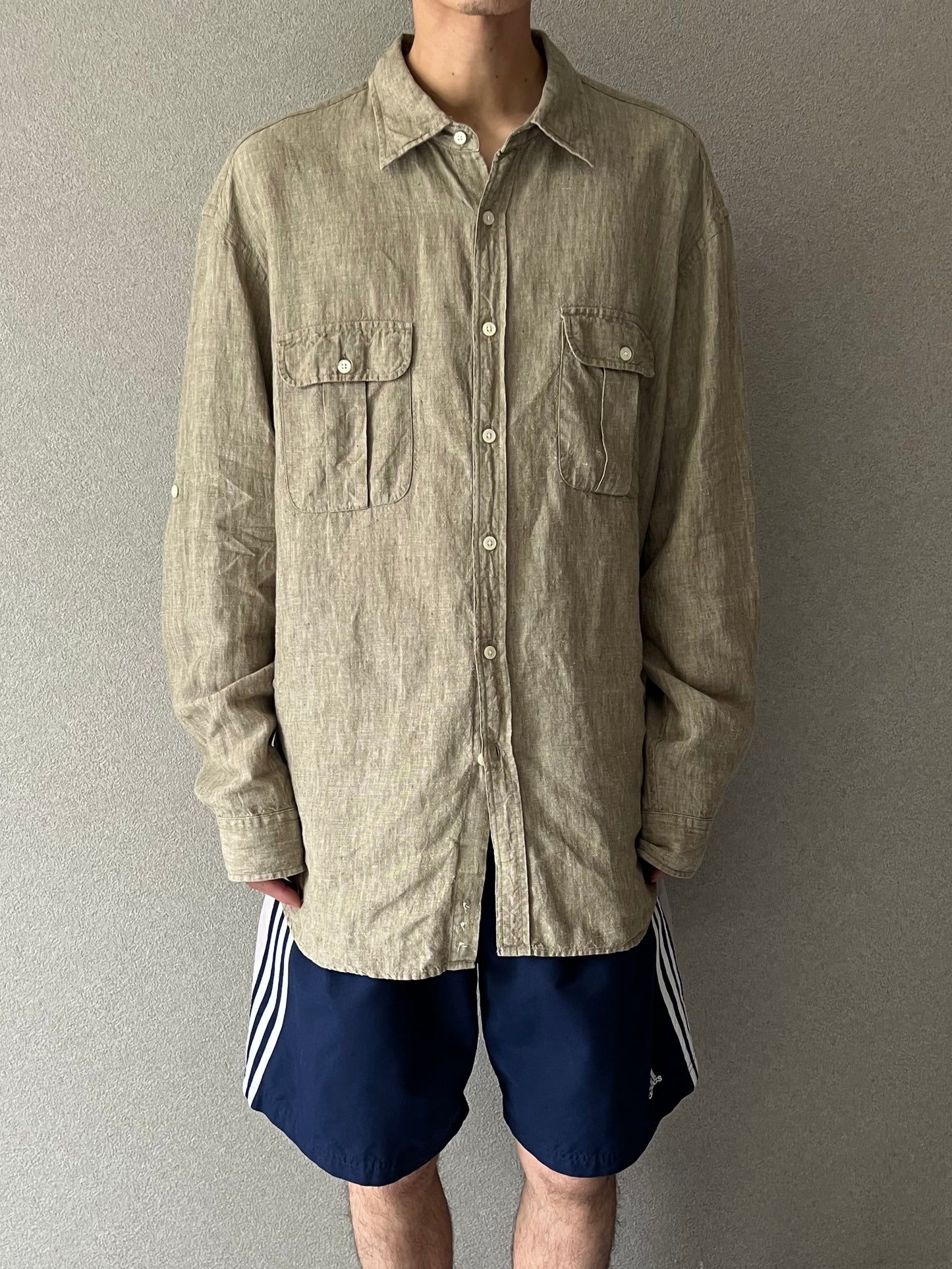 00's J.CREW linen shirt