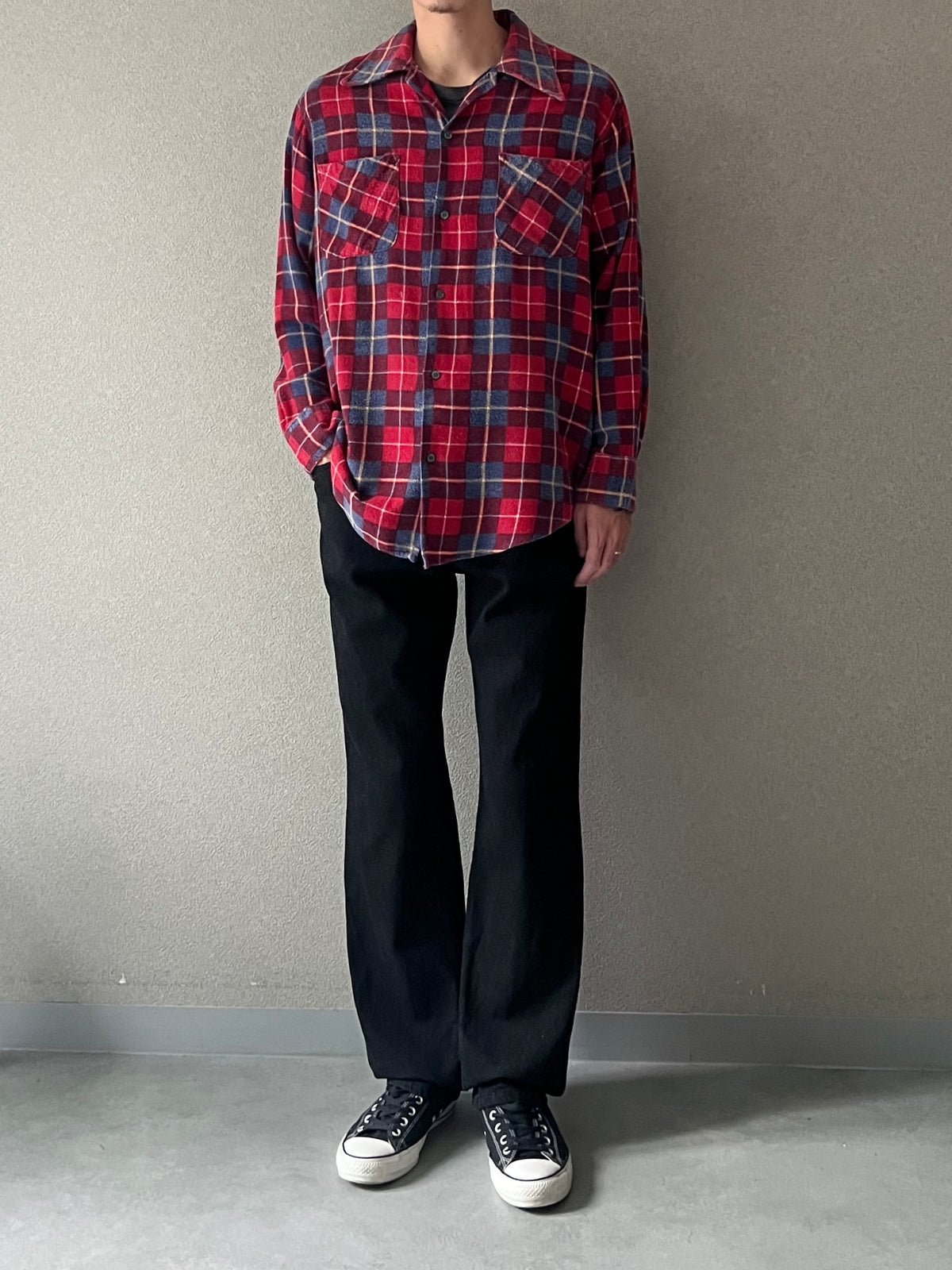 70's Custom Shirts printed flannel shirt