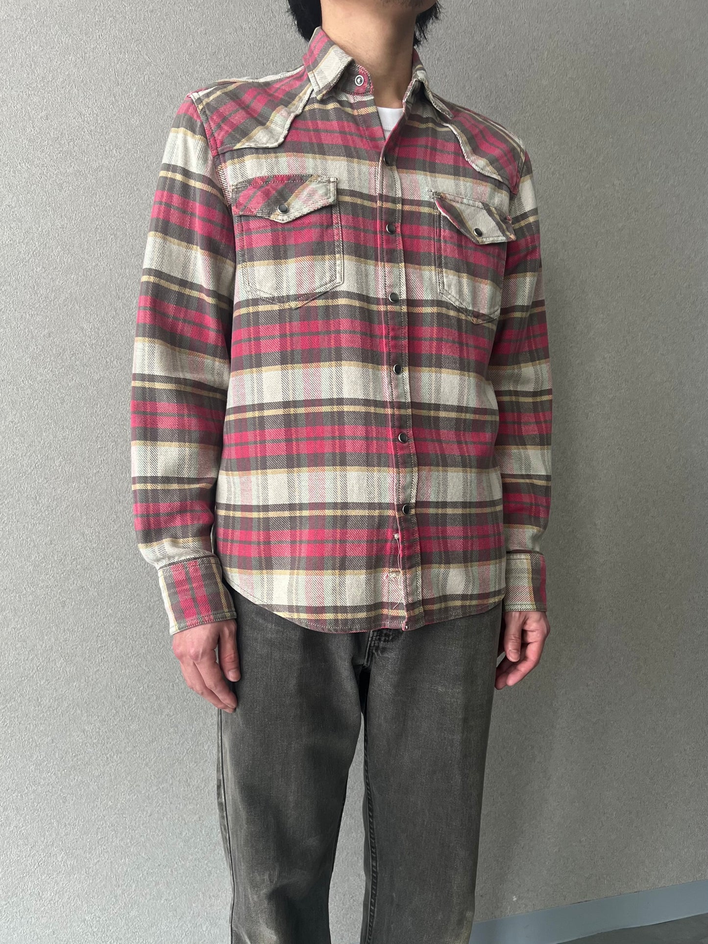 70's〜 UNKNOWN western flannel shirt