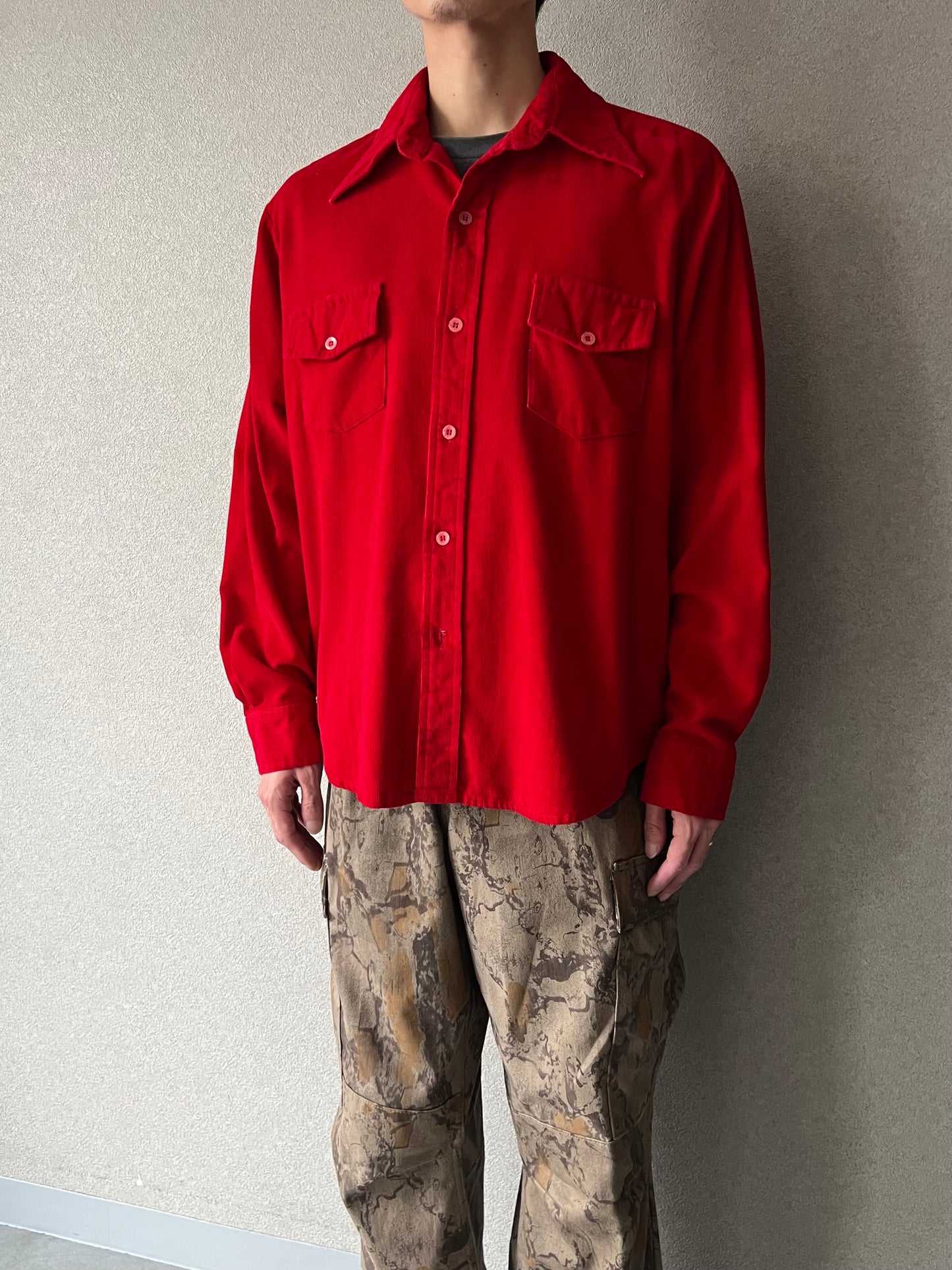 70's KINGS ROAD corduroy shirt