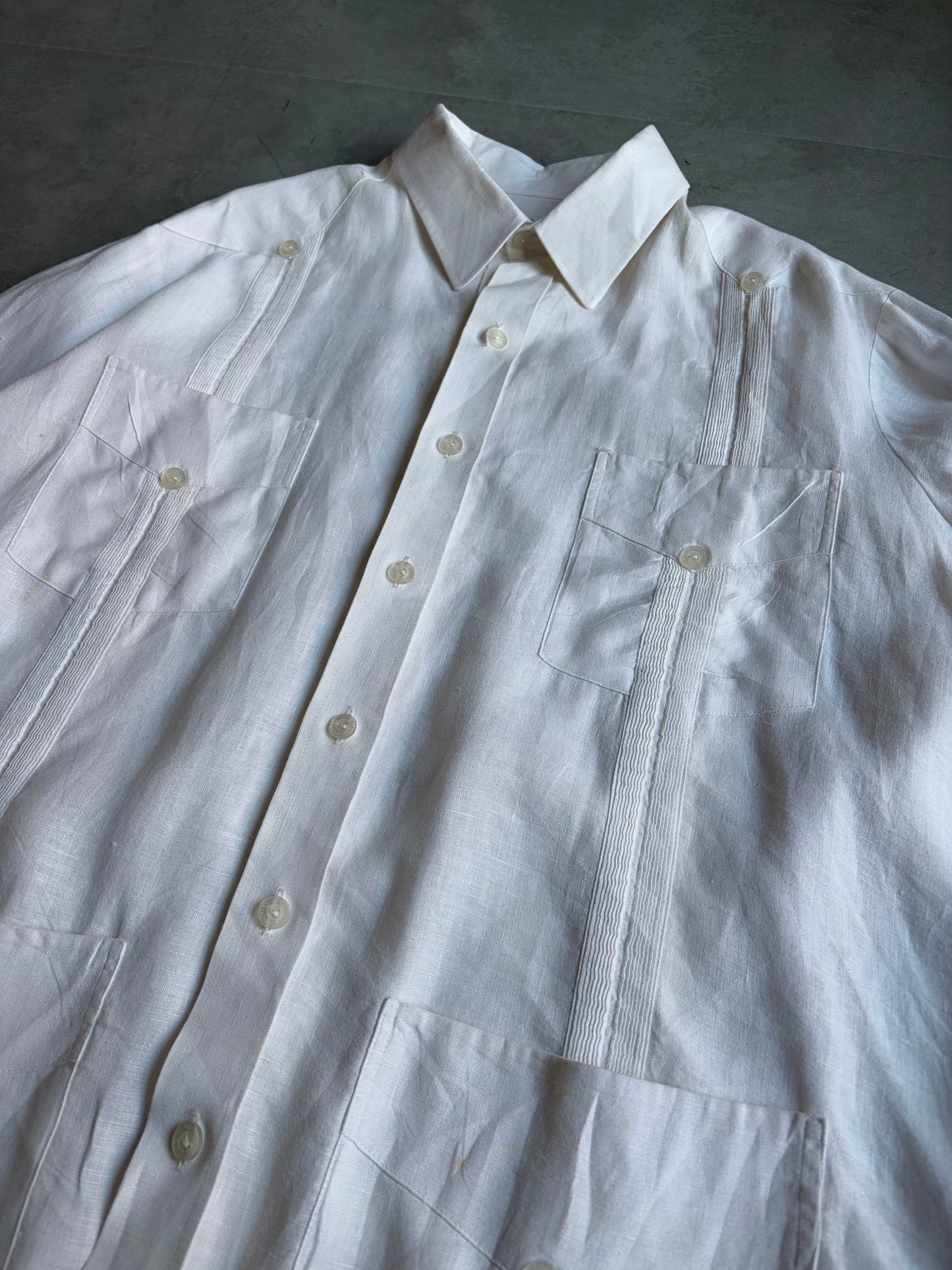 90's Ramon Puig linen guayabera shirt
