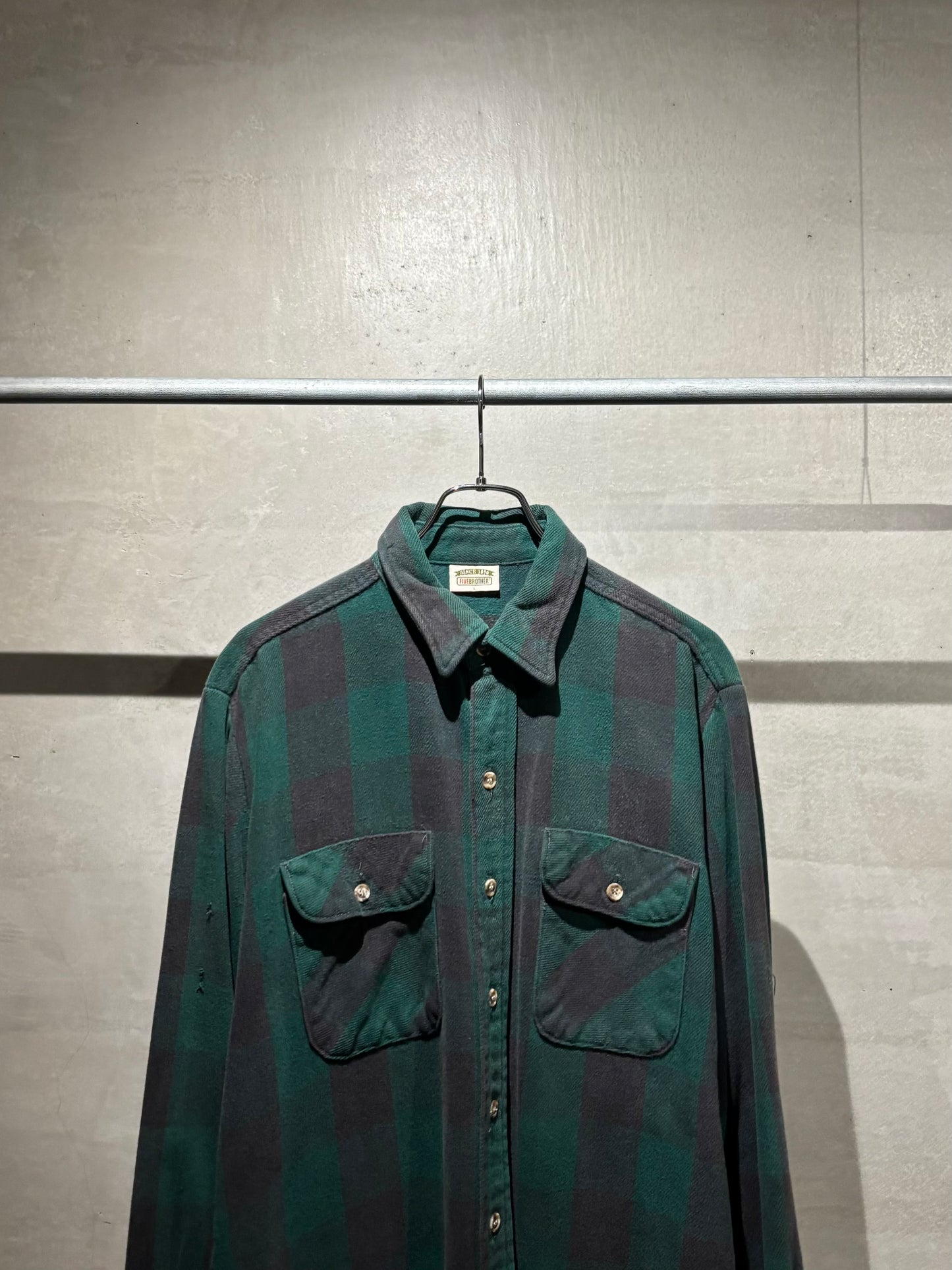 90's FIVE BROTHER flannel shirt