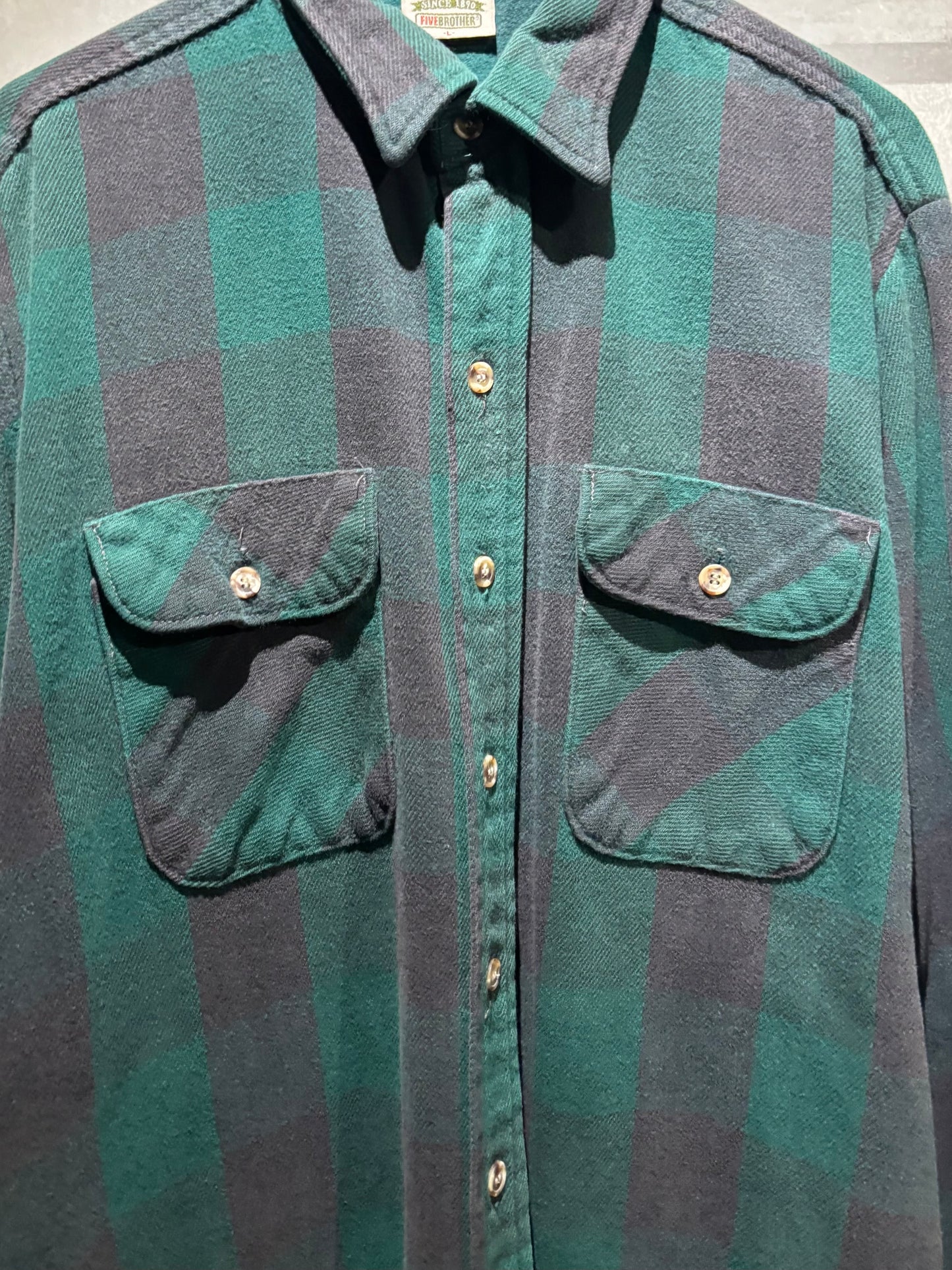 90's FIVE BROTHER flannel shirt