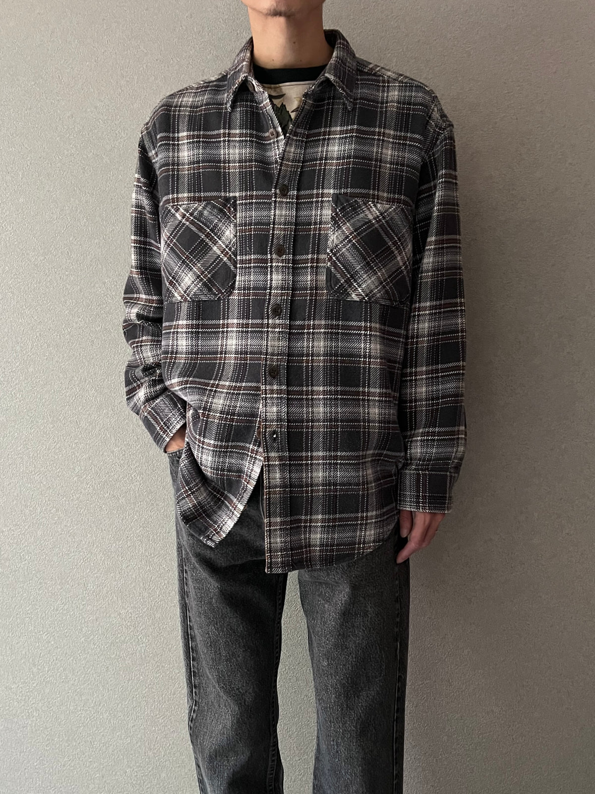 00's ST.JOHN'S BAY flannel shirt