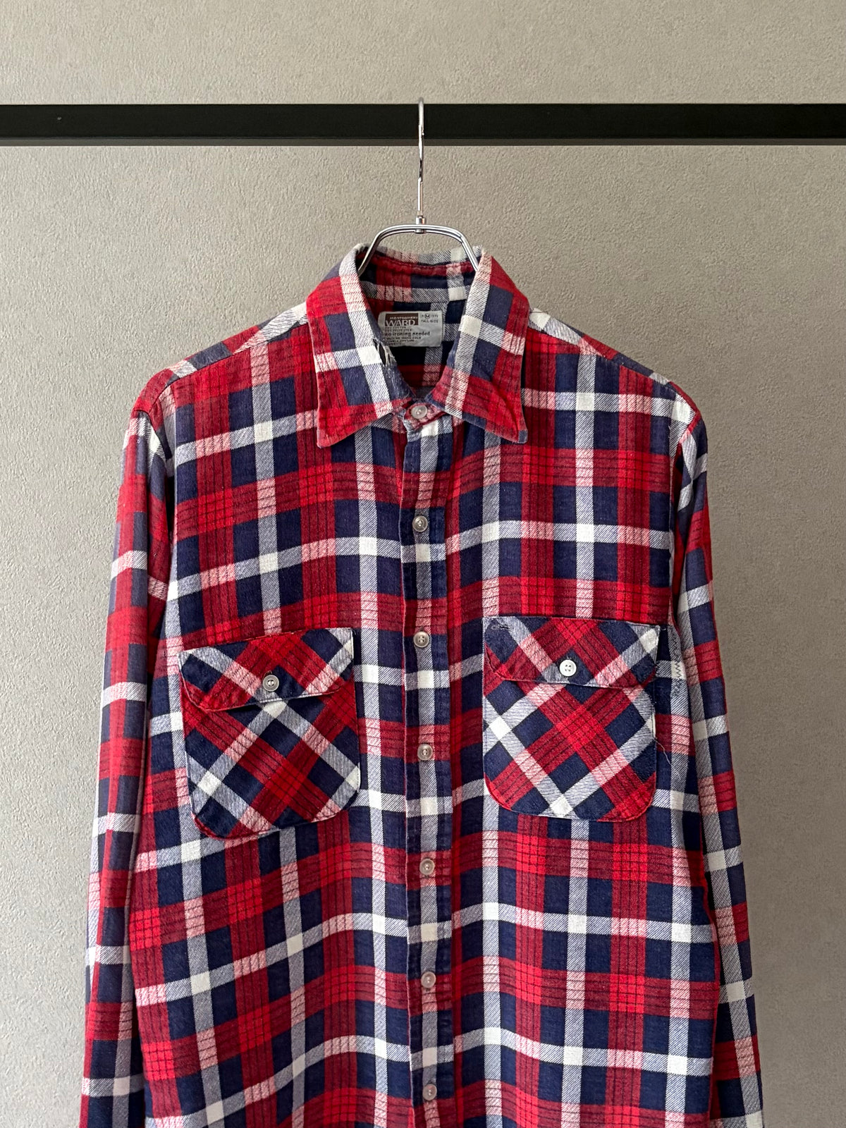 70's MONTGOMERY WARD printed flannel shirt