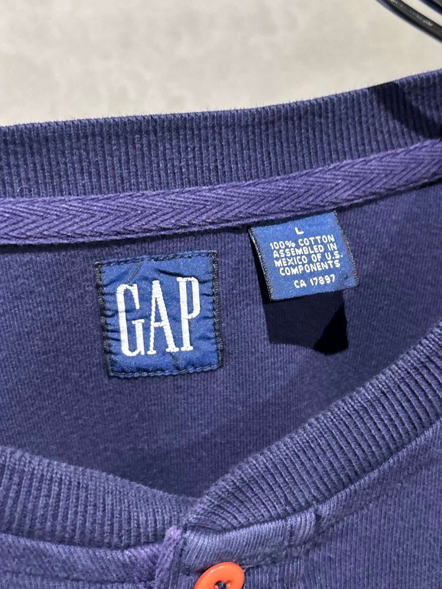 90's GAP henry neck  L/S t-shirt