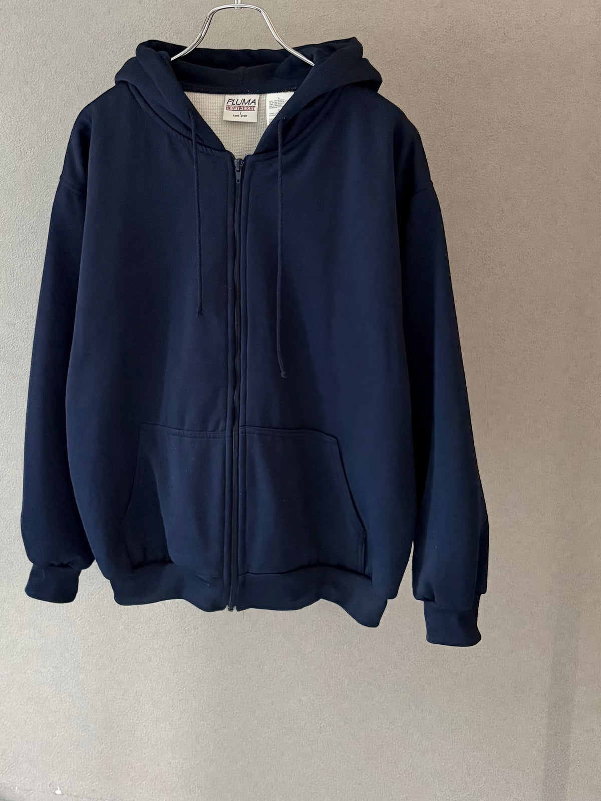 90's PLUMA thermal linning zip up sweat hoodie