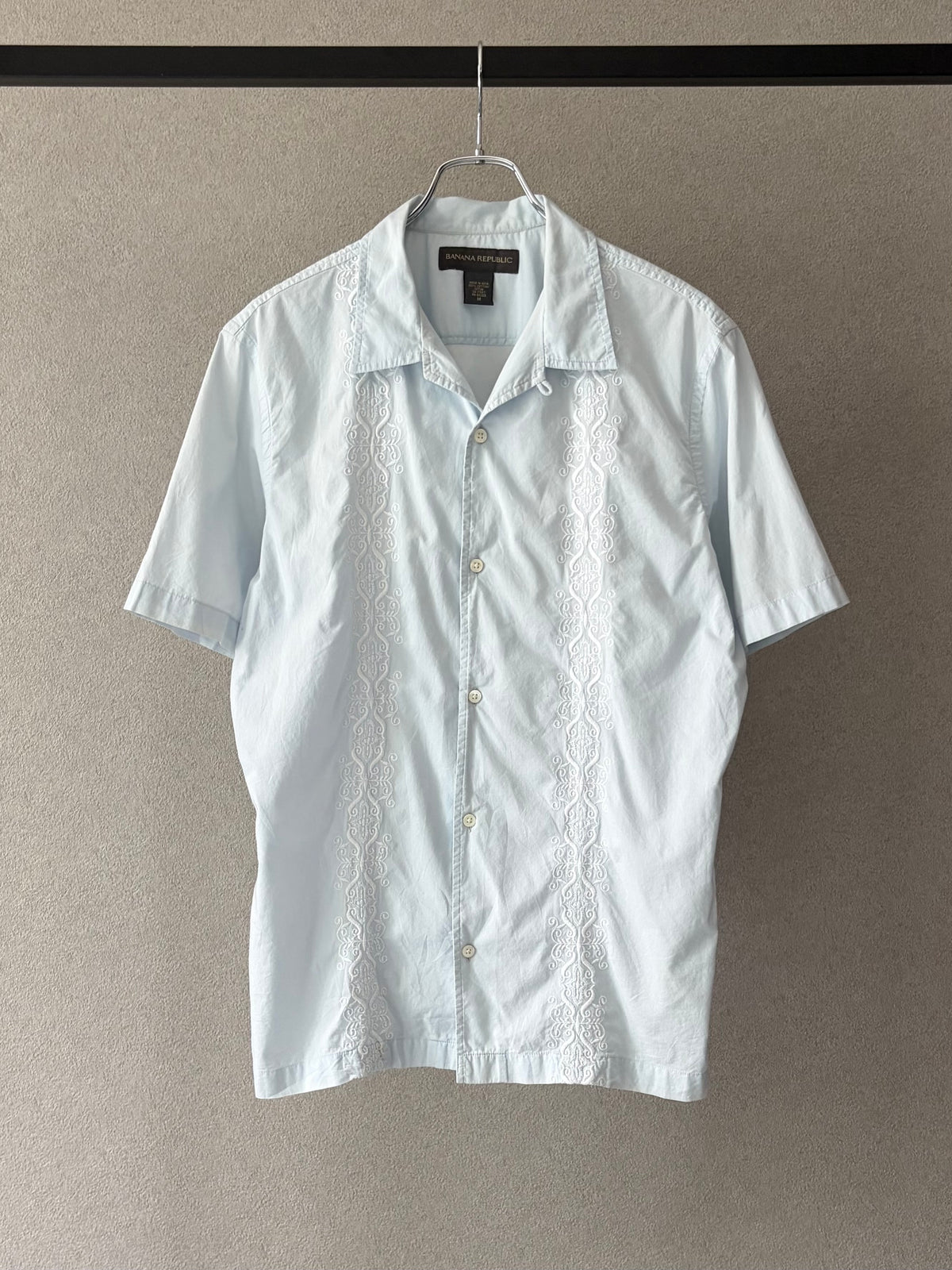 00's BANANA REPUBLIC S/S open collar shirt