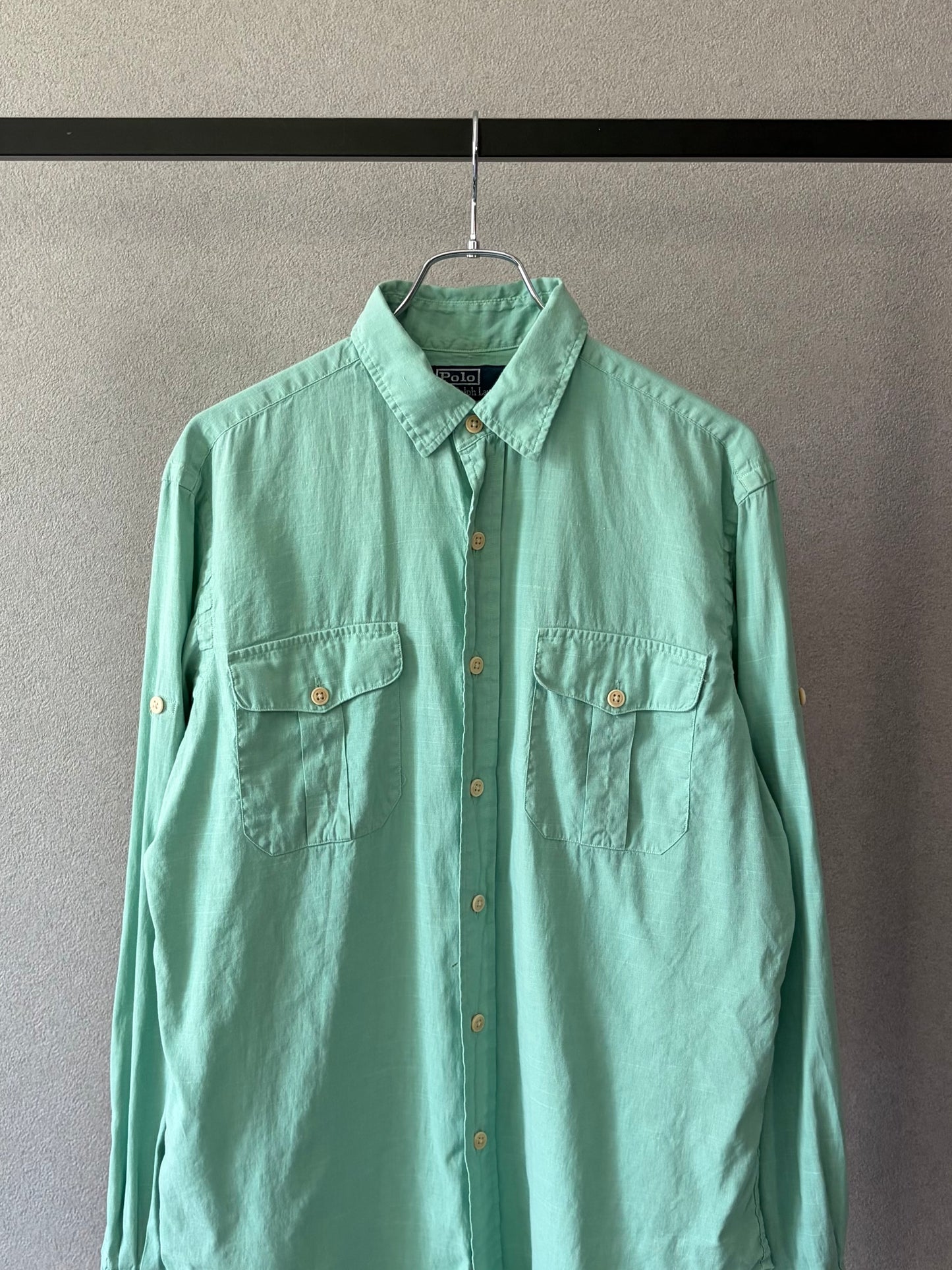 90's Polo Ralph Lauren linen safari shirt