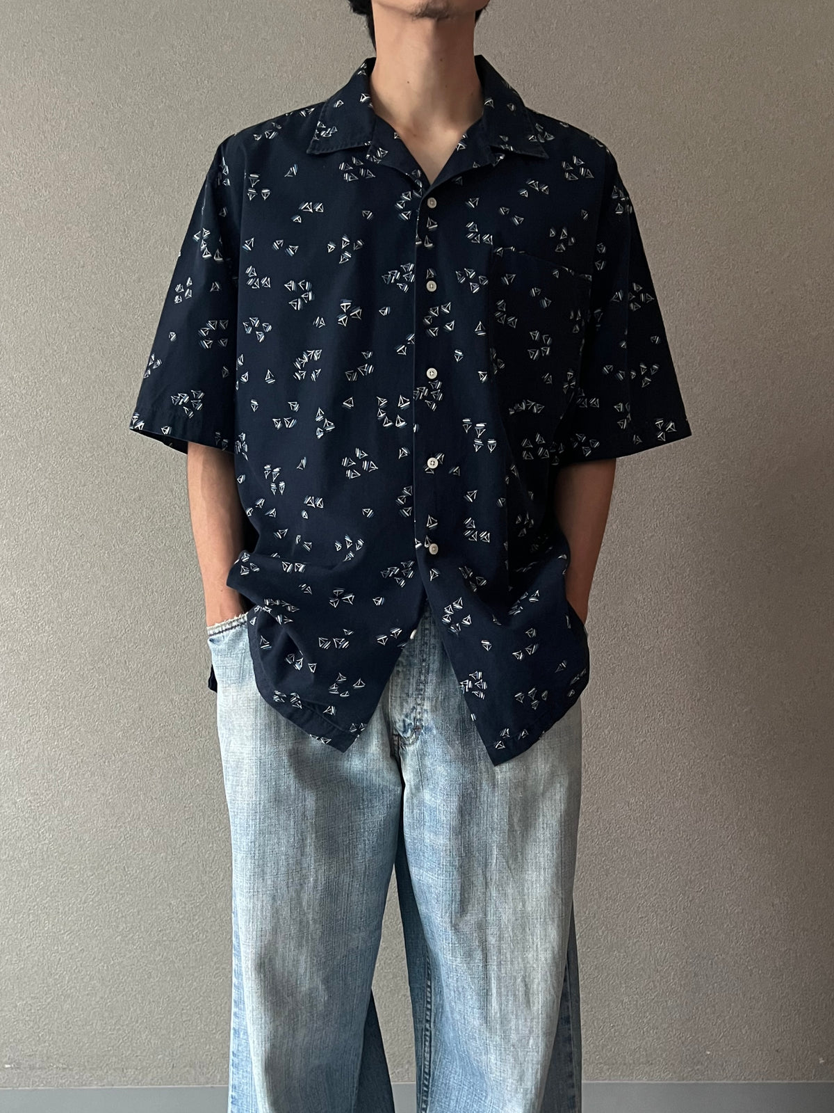 90's Polo Ralph Lauren S/S open collar shirt “CLAYTON”