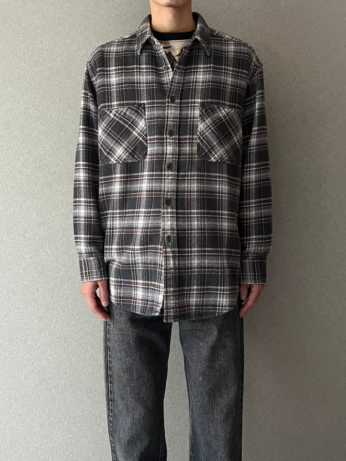 00's ST.JOHN'S BAY flannel shirt