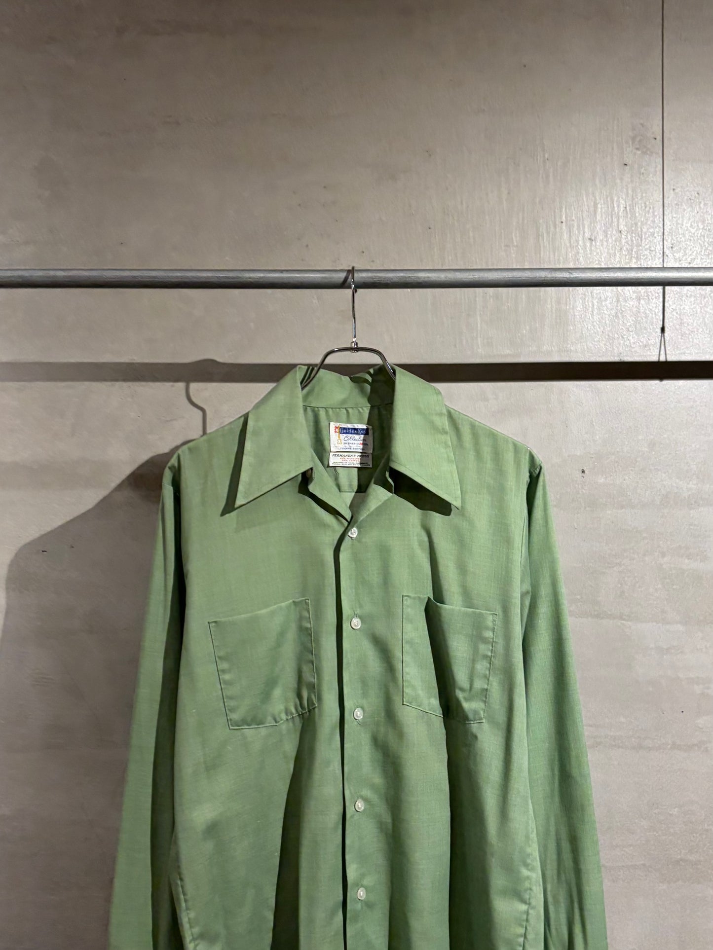 60's〜 Golden Key open collar shirt