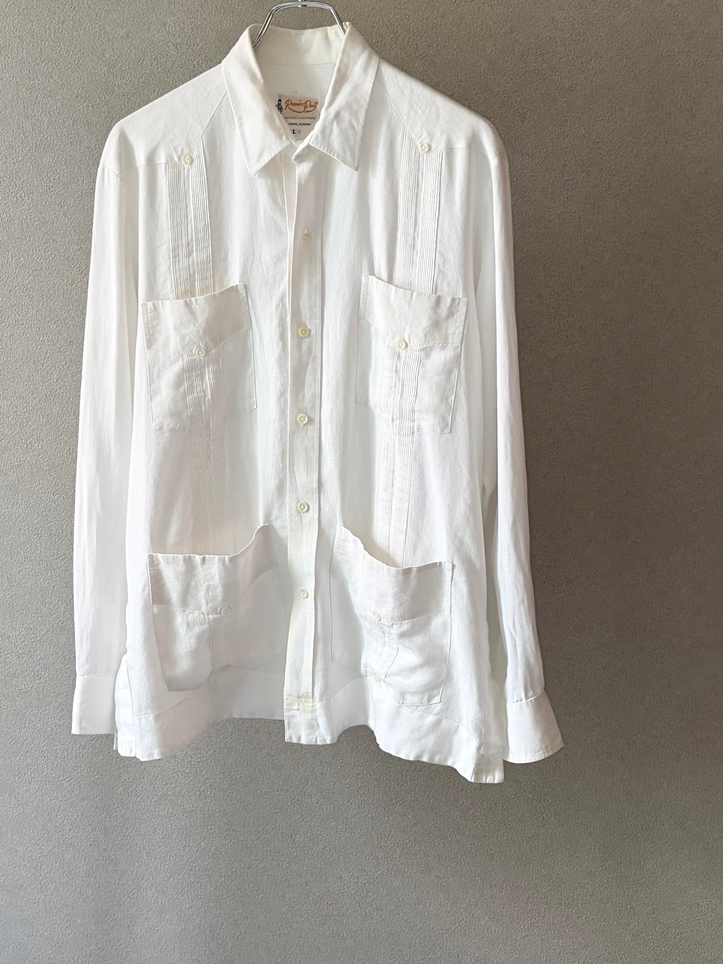 90's Ramon Puig linen guayabera shirt
