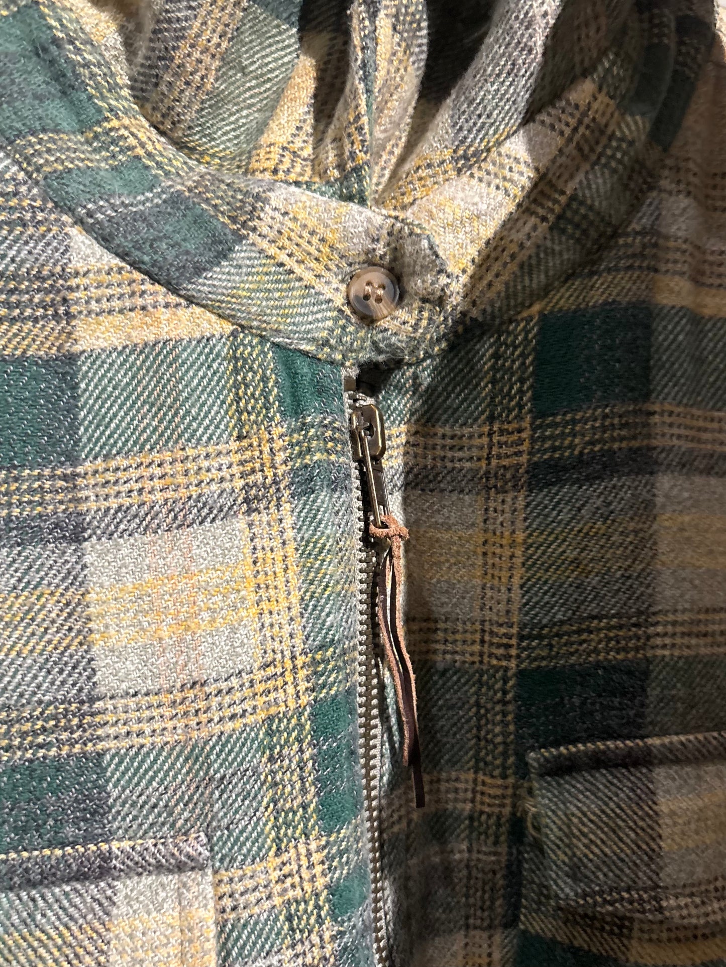 90s BASIC EDITION zip up flannel shirt