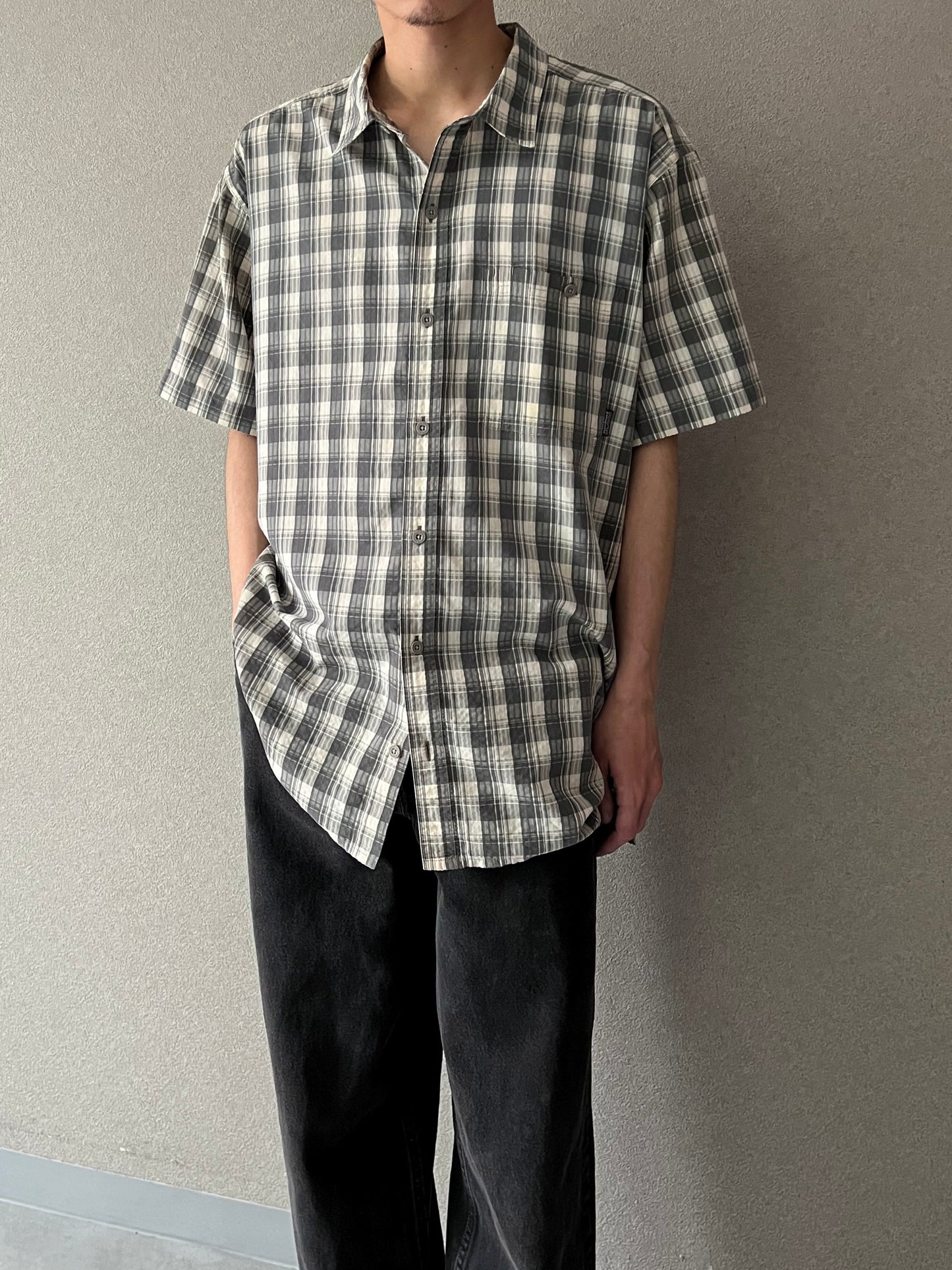 00's patagonia S/S seersucker shirt