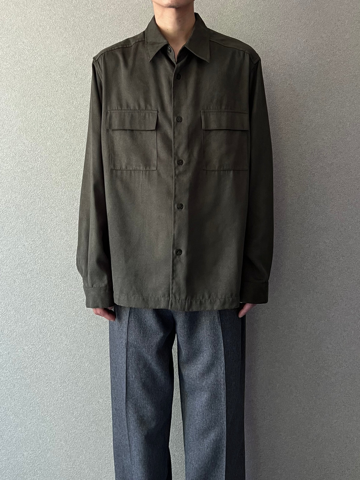 00's claiborne faux suede shirt “DEAD STOCK”