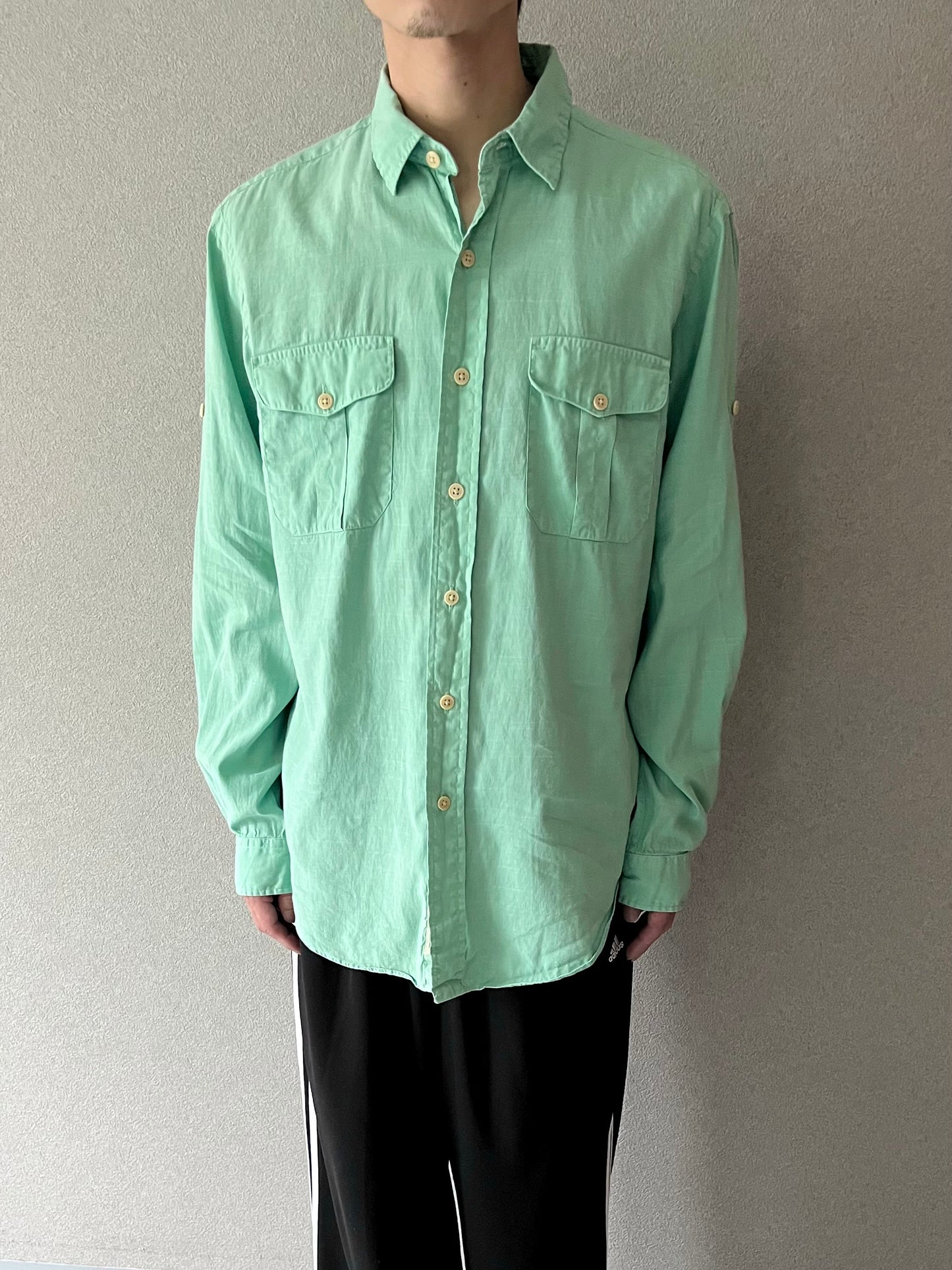 90's Polo Ralph Lauren linen safari shirt