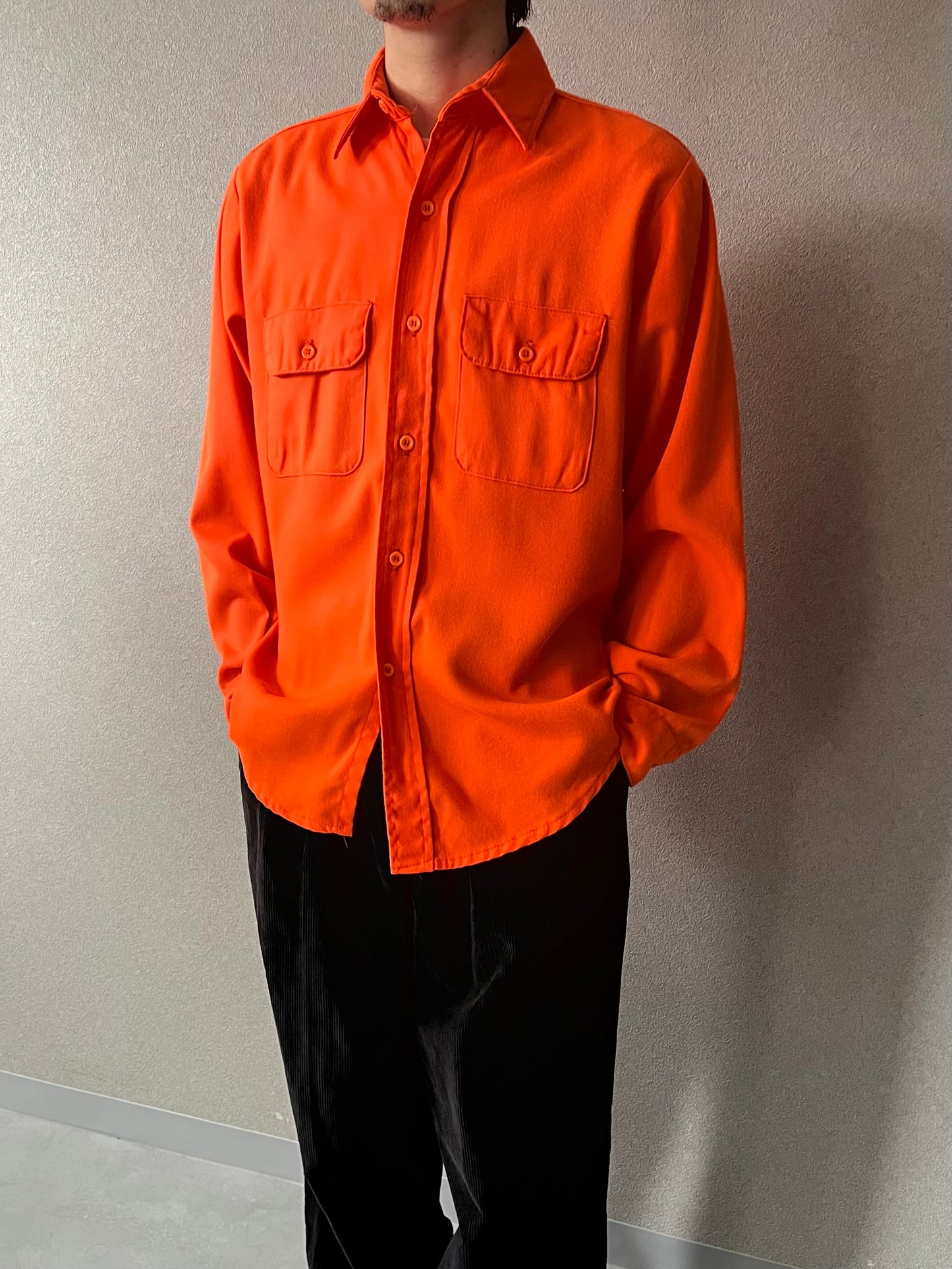 80's FIVE BROTHER acrylic work shirt “Made in USA”