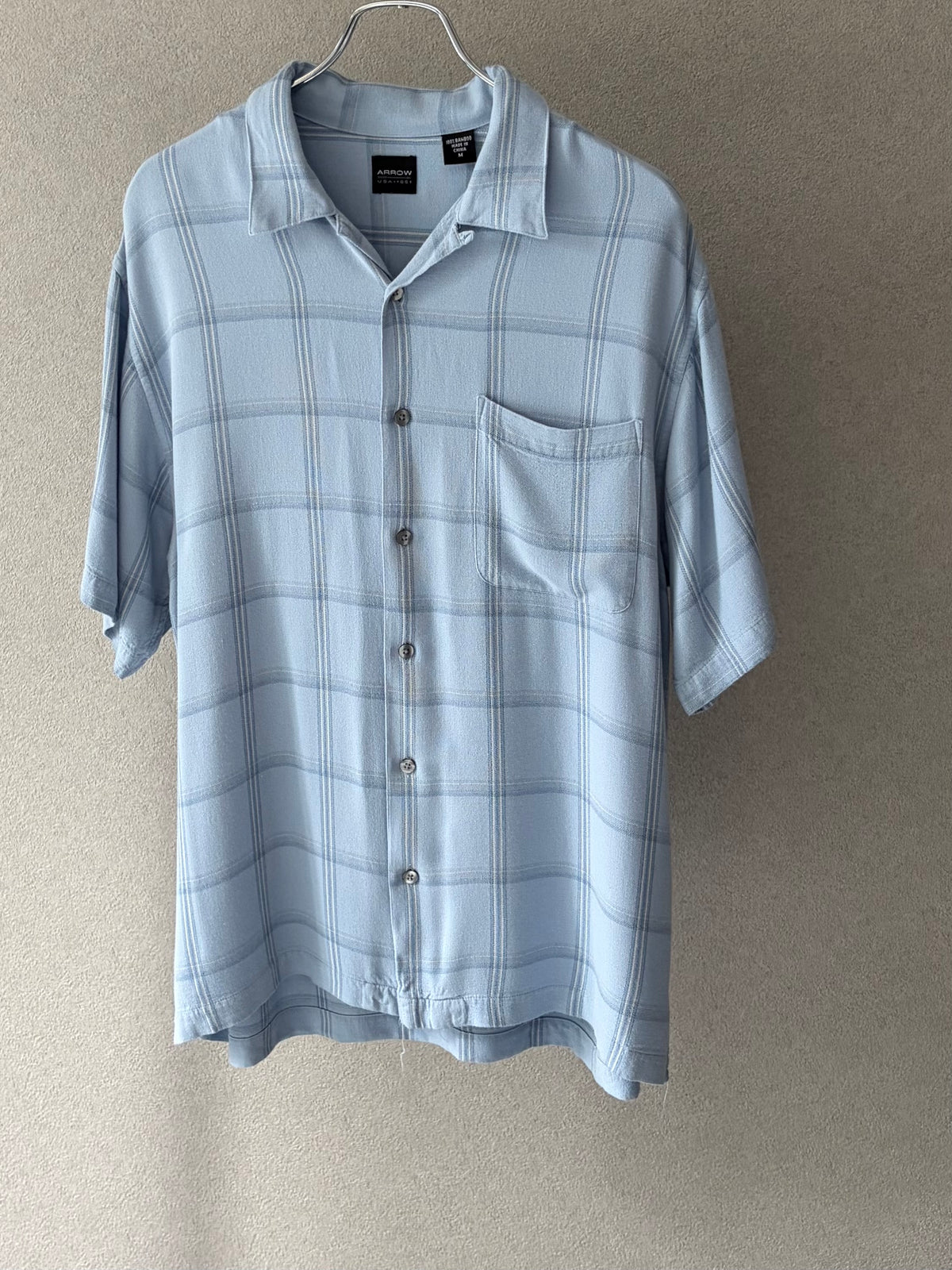 00's ARROW S/S open collar shirt