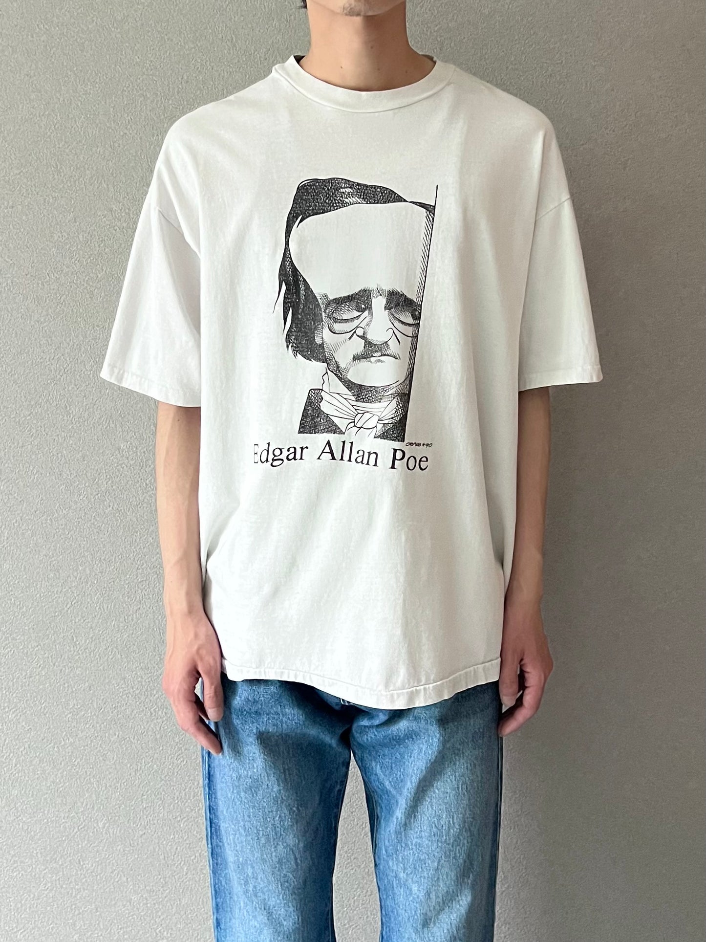 90's Edgar Allan printed t-shirt “Made in USA”