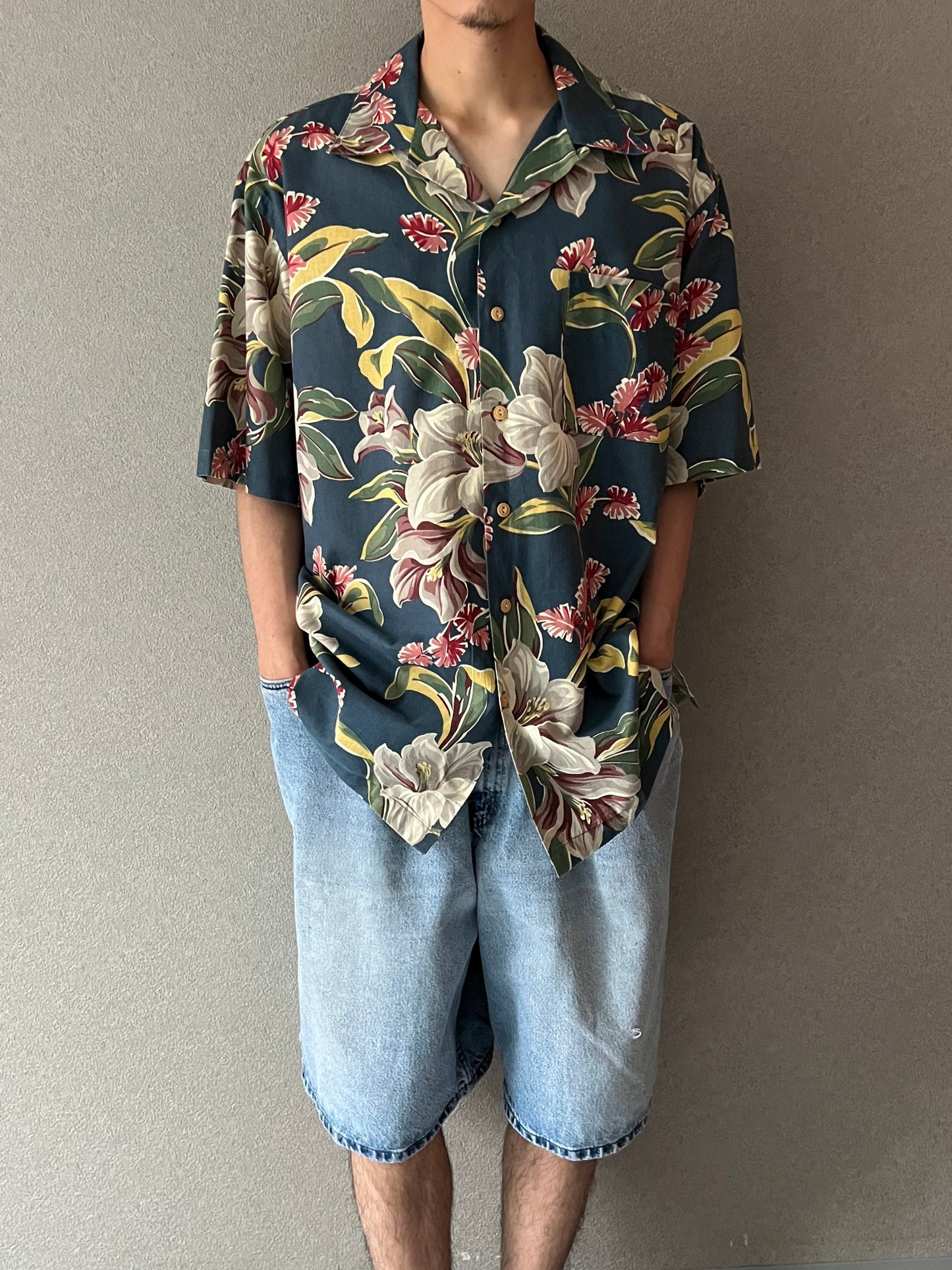 80's〜 Polo Ralph Lauren open collar shirt
