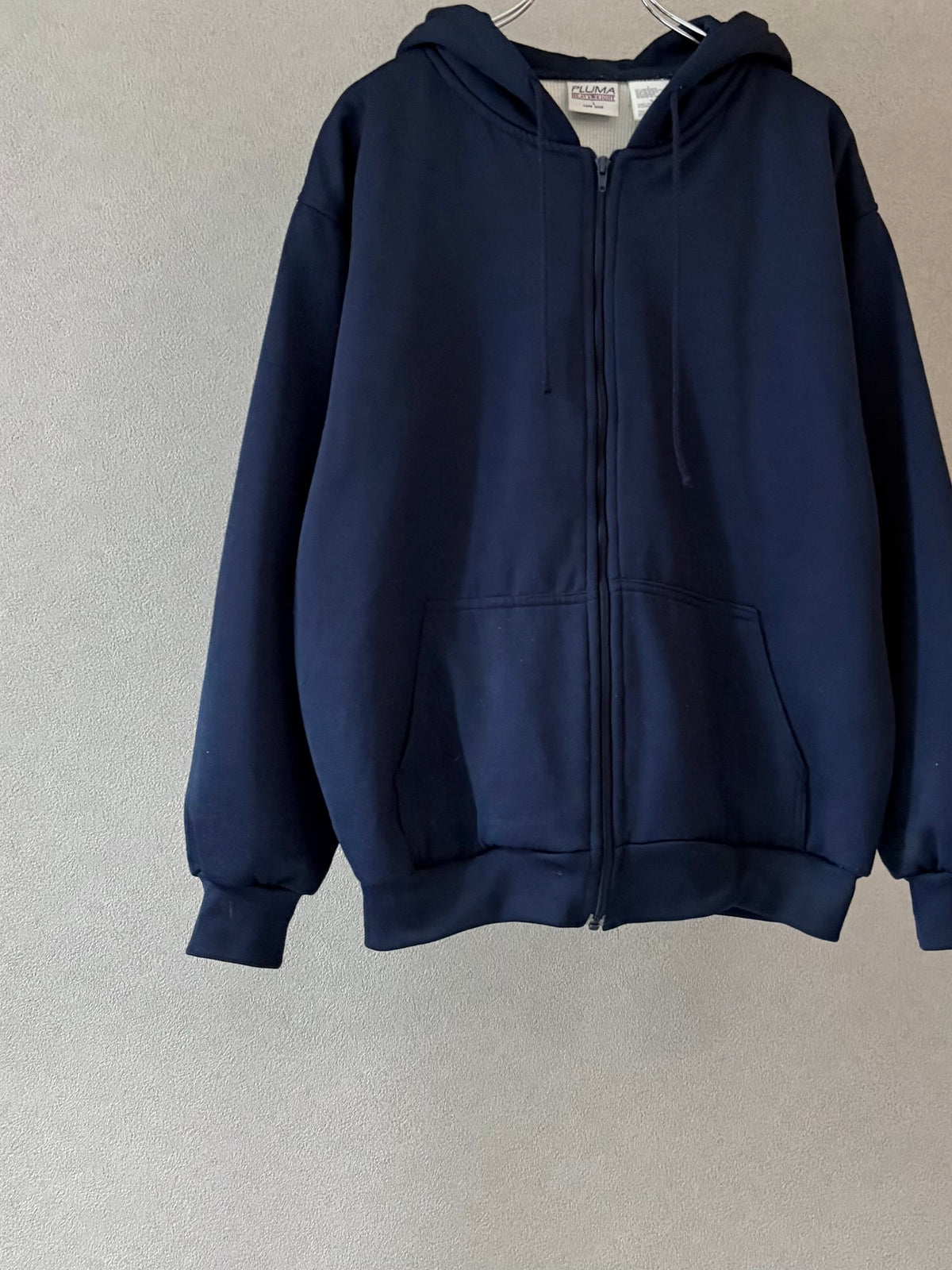 90's PLUMA thermal linning zip up sweat hoodie