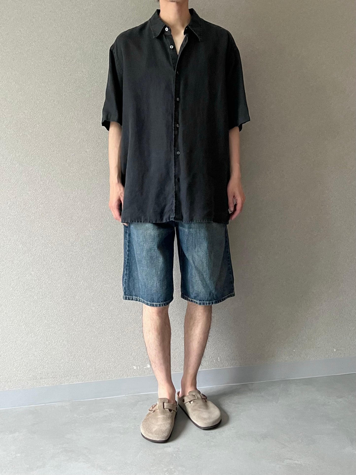 00's Eddie Bauer S/S linen shirt