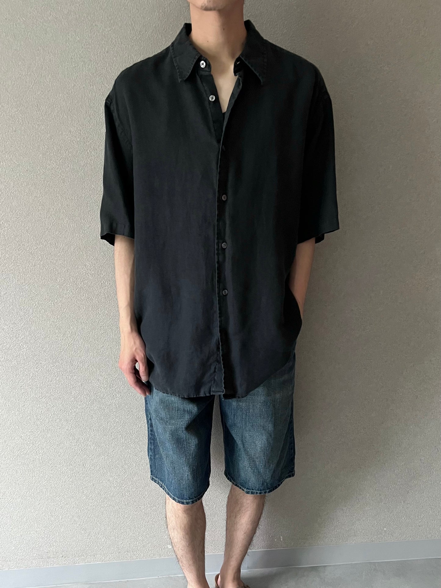 00's Eddie Bauer S/S linen shirt