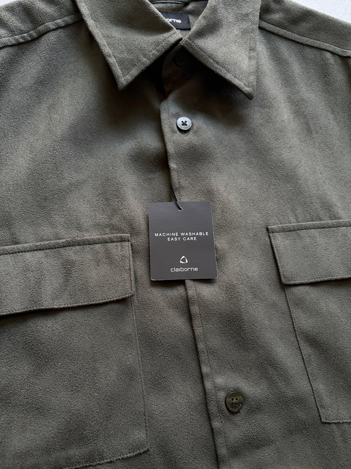 00's claiborne faux suede shirt “DEAD STOCK”