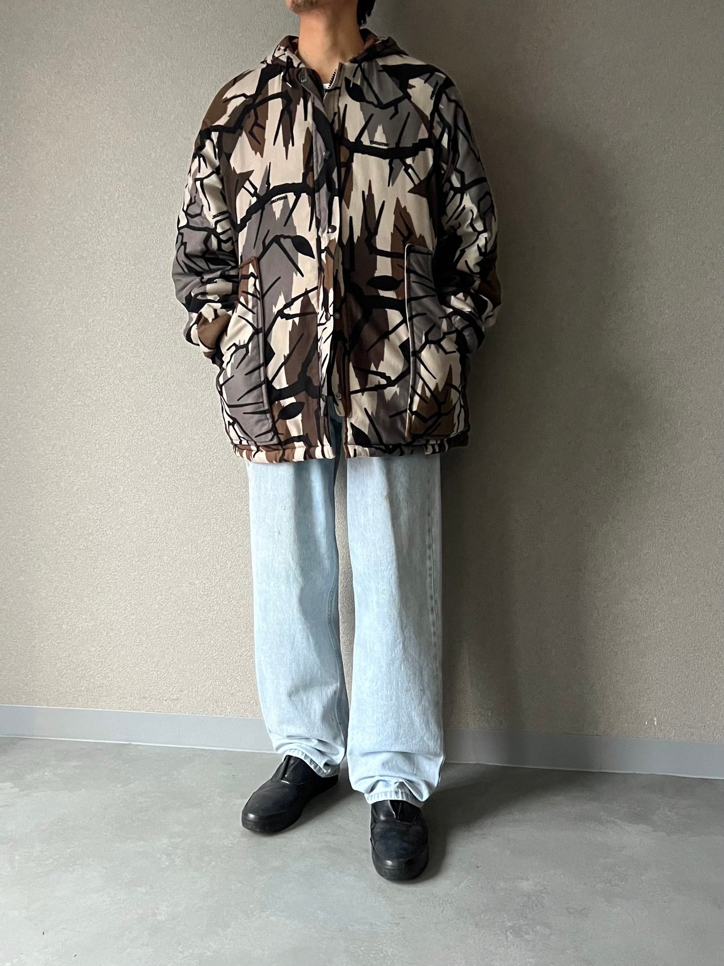 80's PREDATOR CAMOUFLAGE insulation jacket “Made in USA”