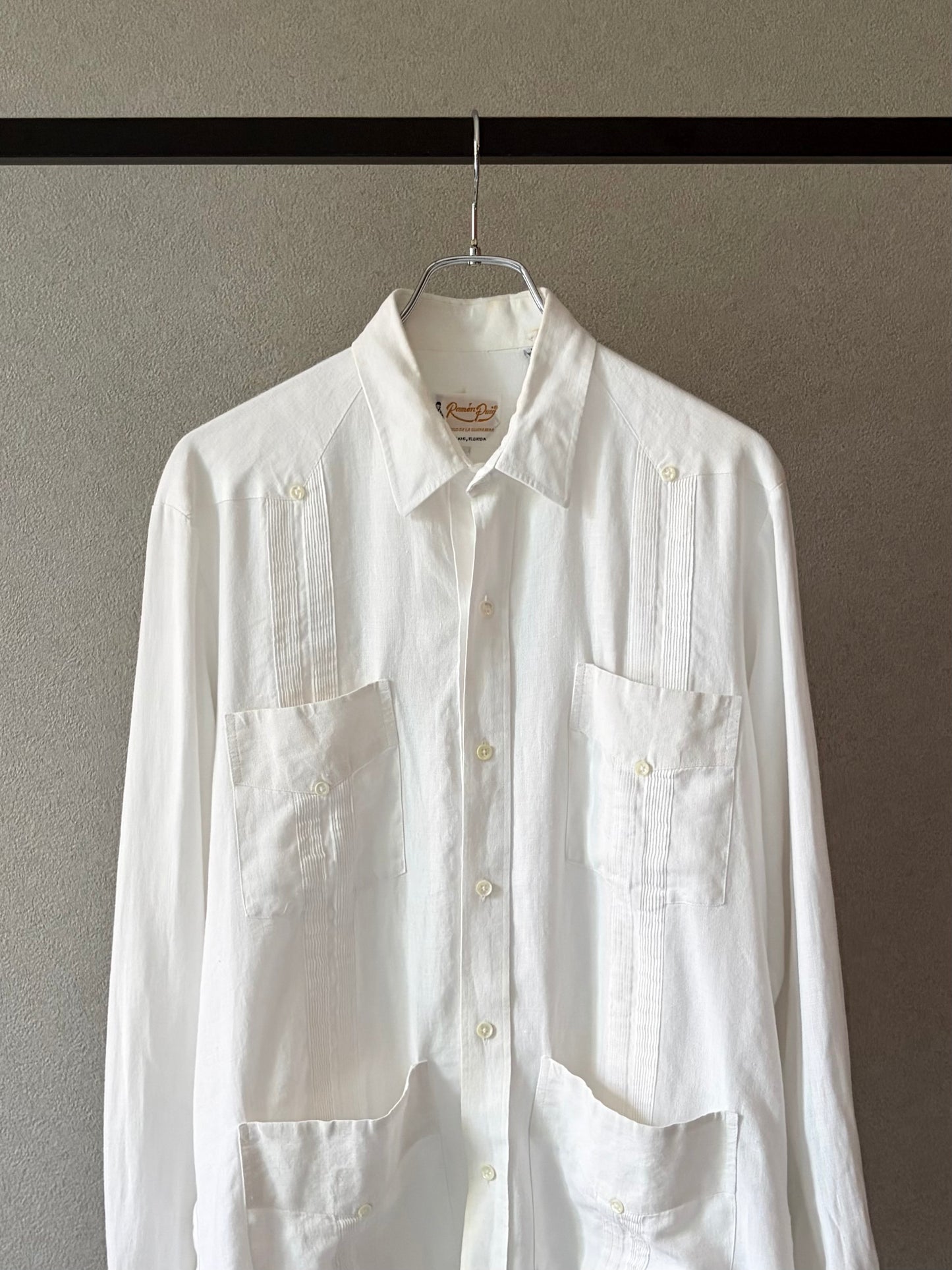 90's Ramon Puig linen guayabera shirt