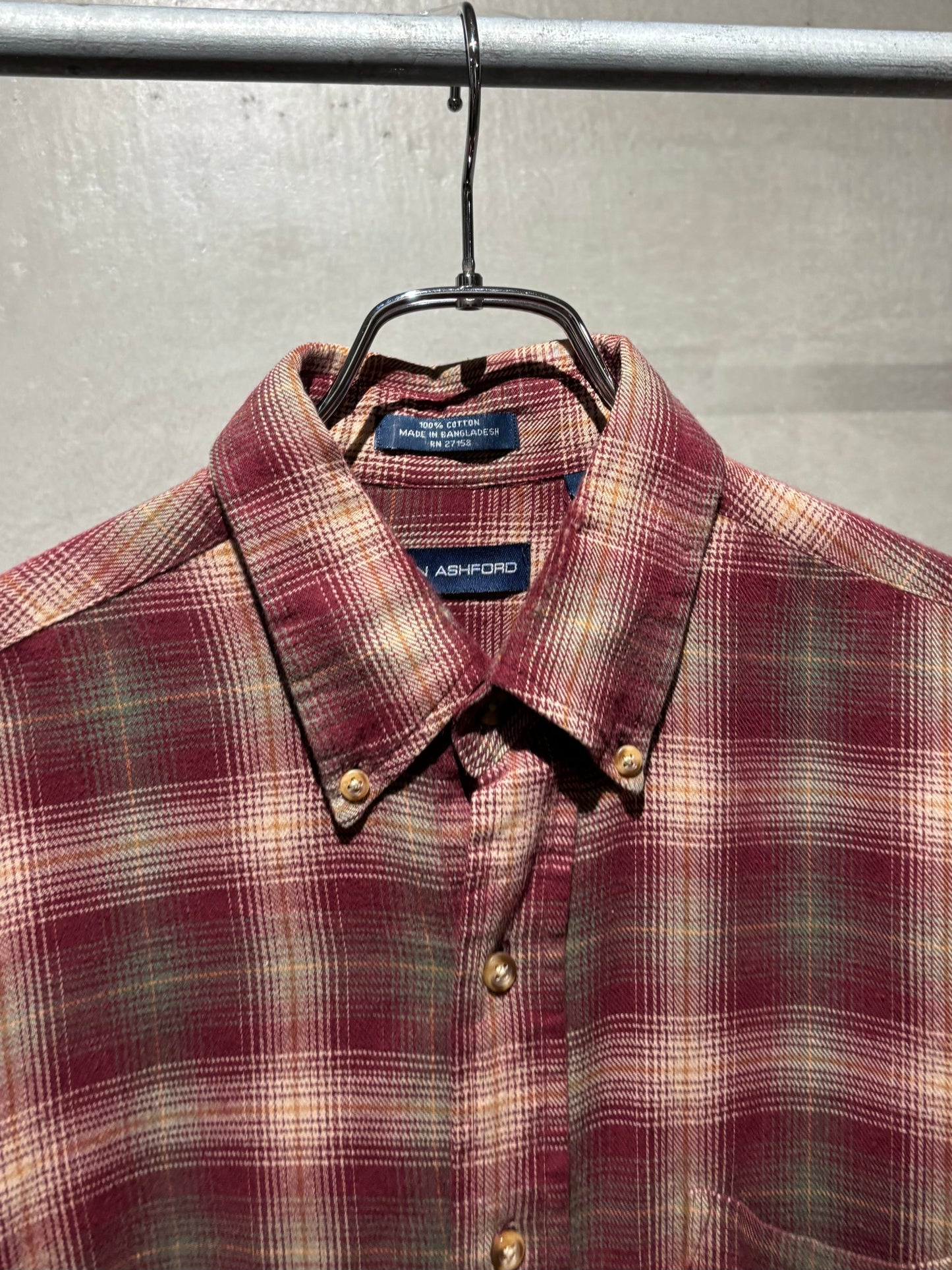 00's JOHN ASHFORD flannel shirt