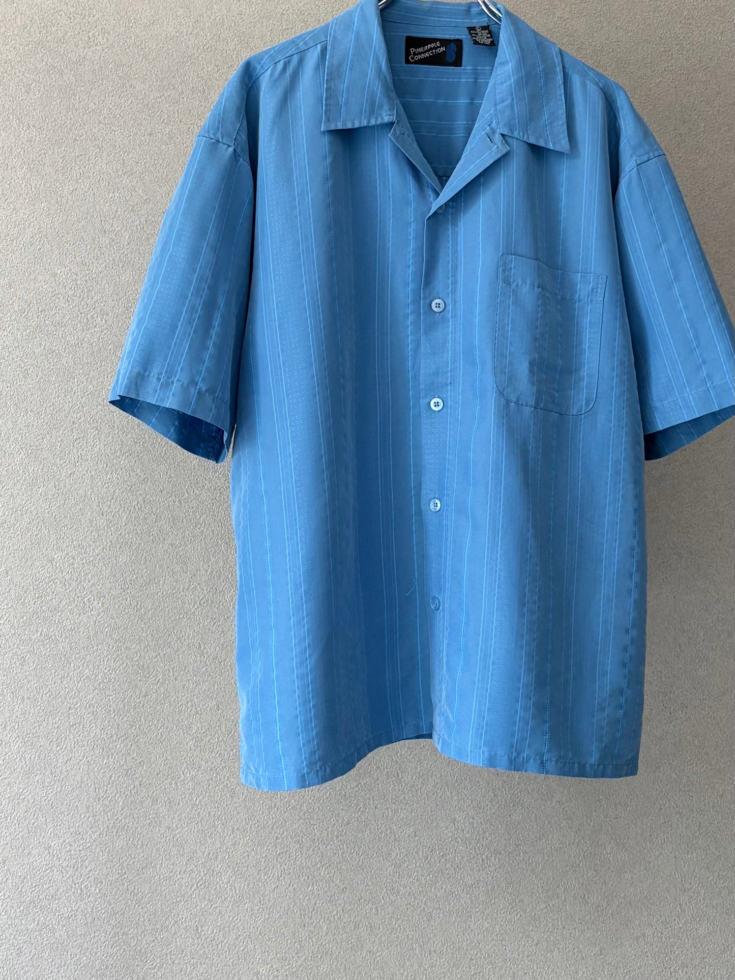 00's Pineapple Connection open collar shirt