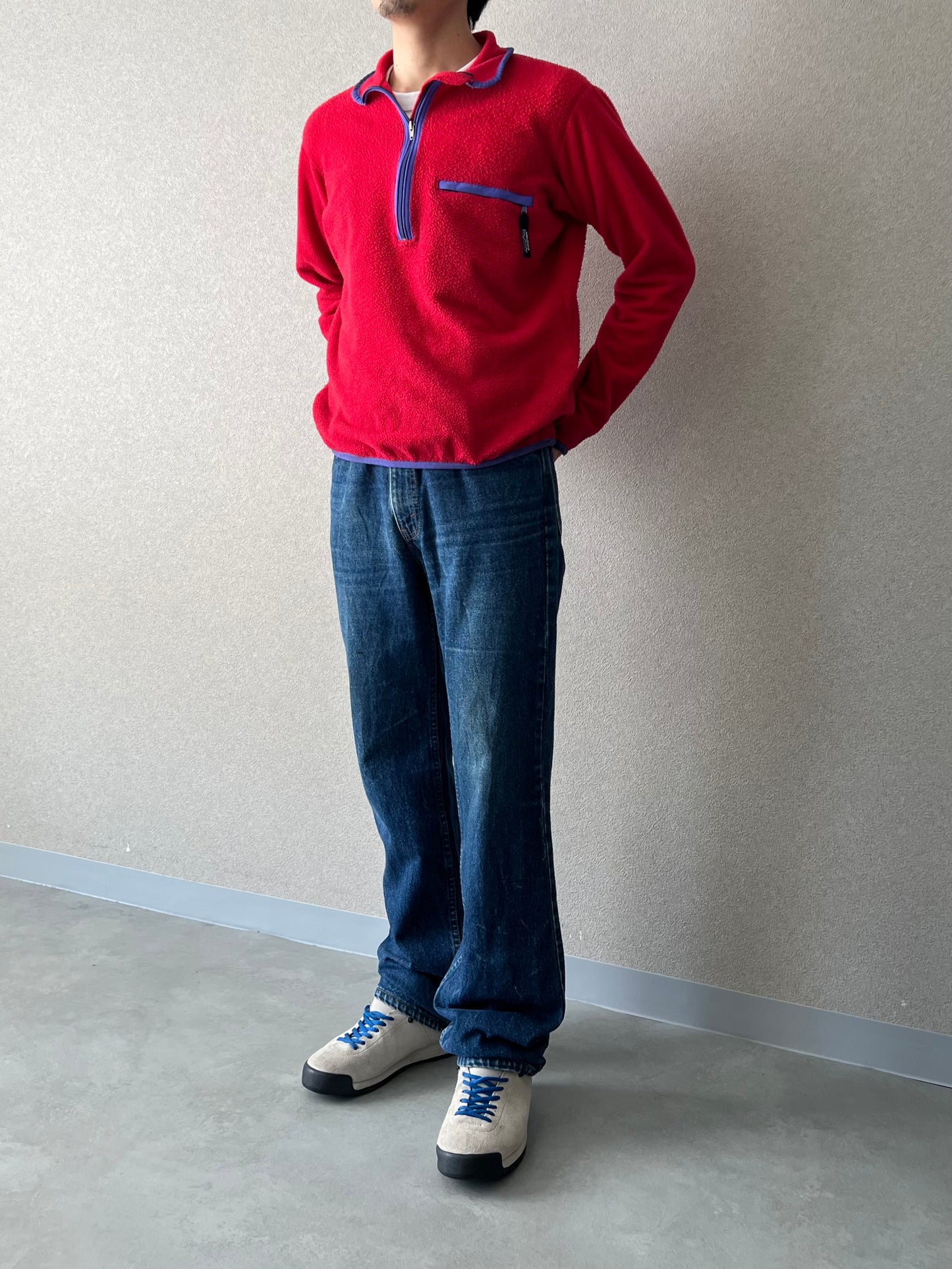 90's patagonia fleece pullover “Made in USA”