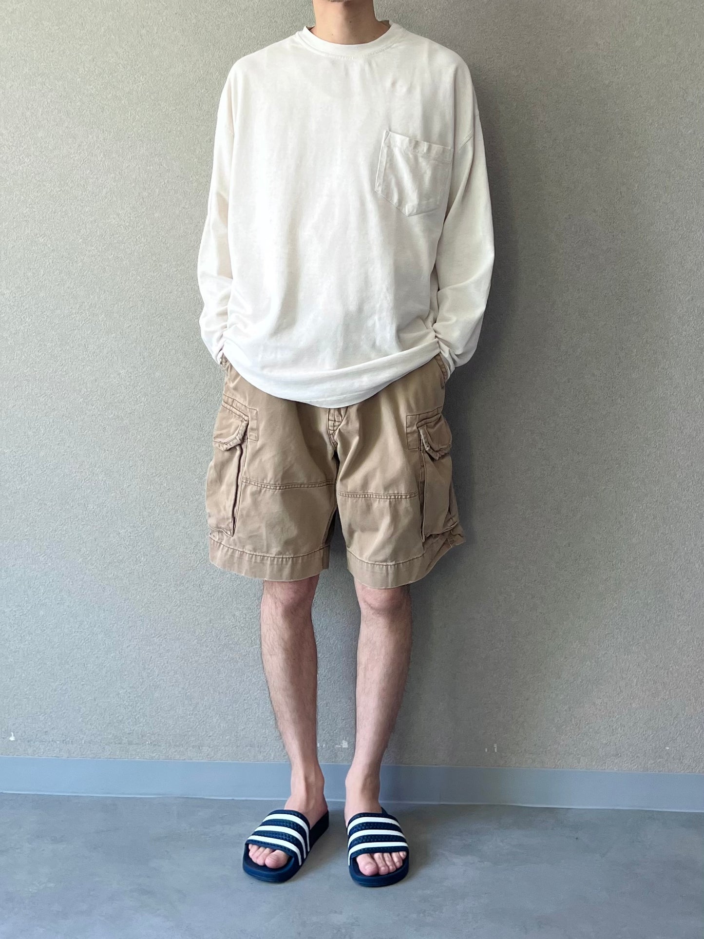 90's〜 GAP L/S linen blend t-shirt