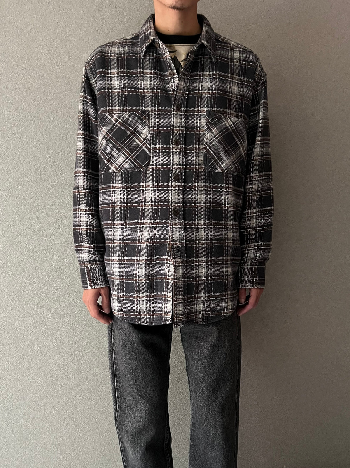 00's ST.JOHN'S BAY flannel shirt
