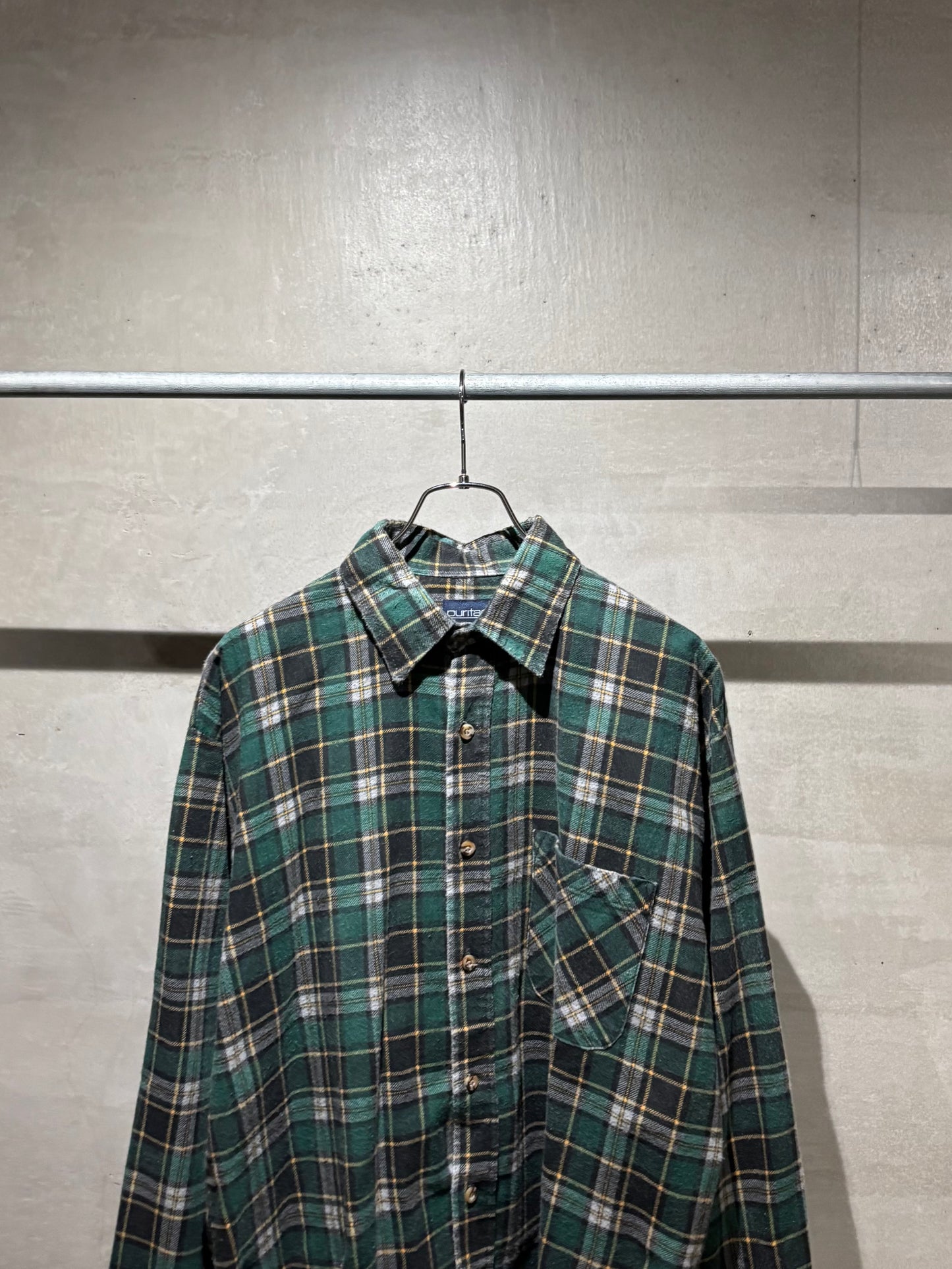 90's PURITAN printed flannel shirt