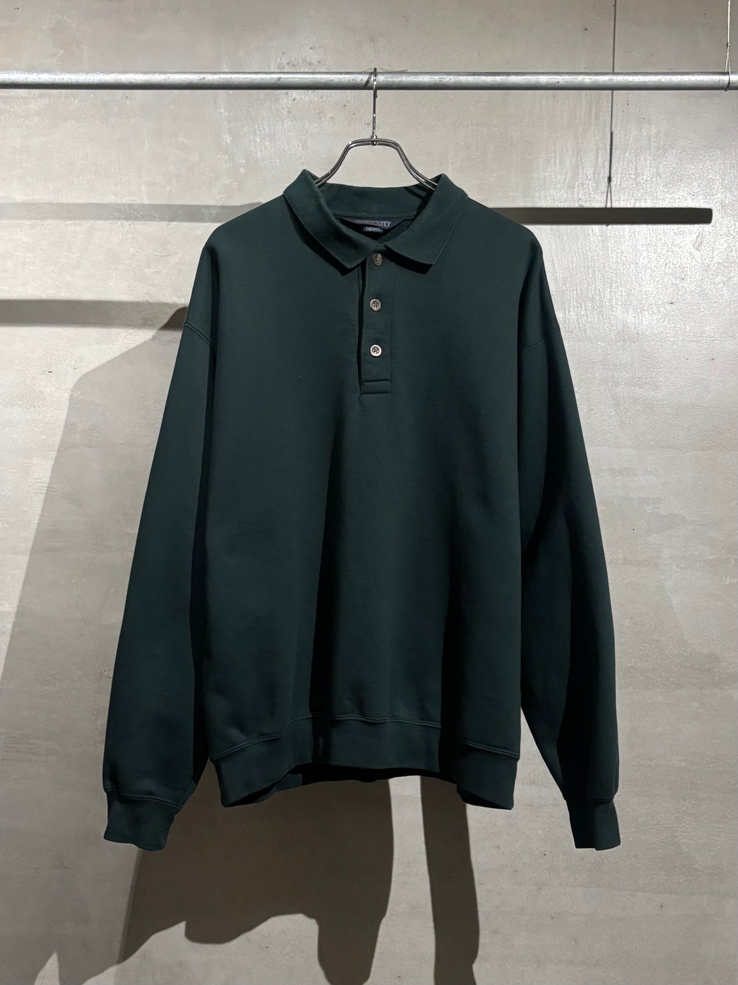 90's LANDS' END sweat polo shirt “Made in USA”