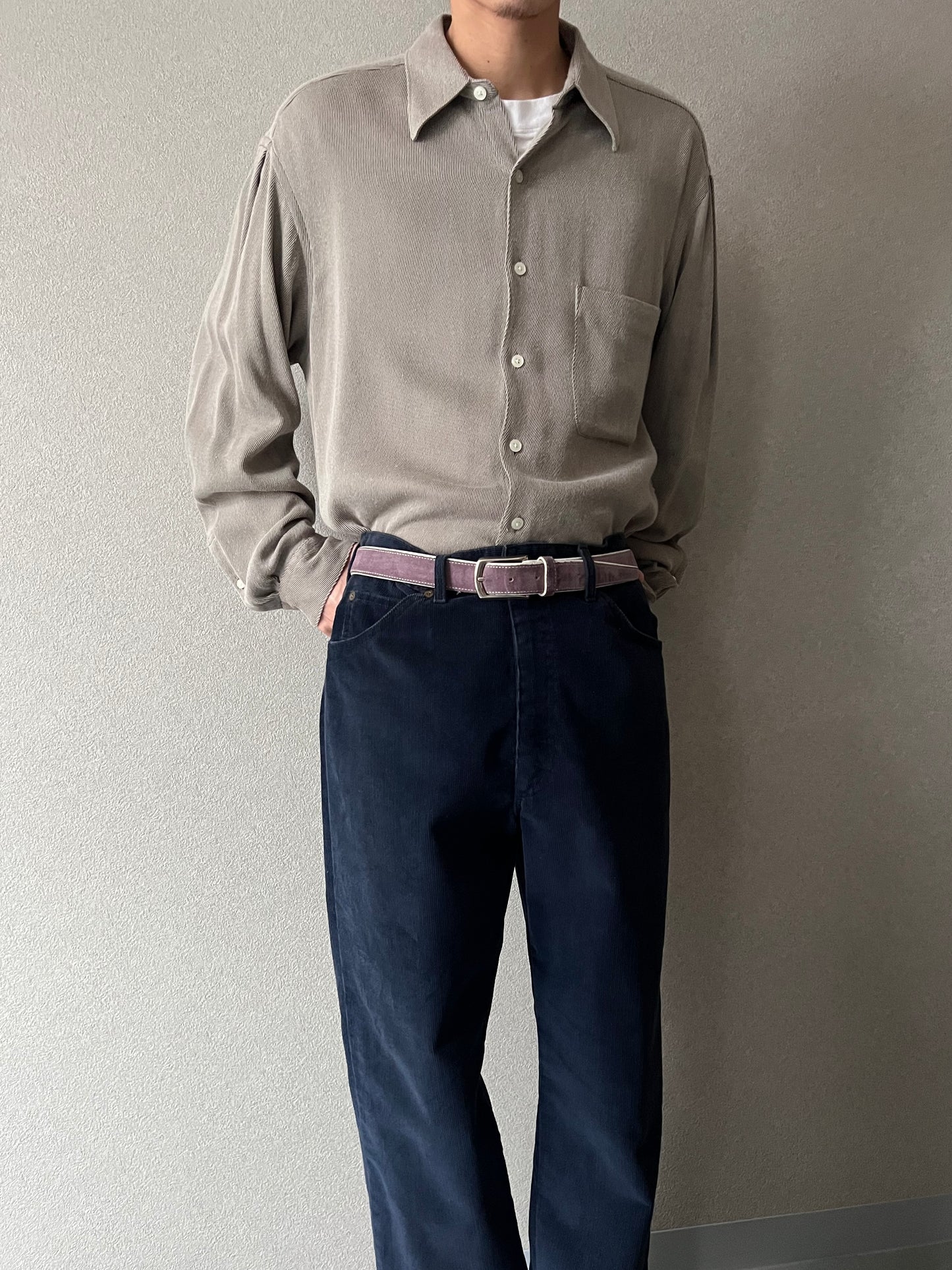 90's PERRY ELLIS cotton × rayon shirt