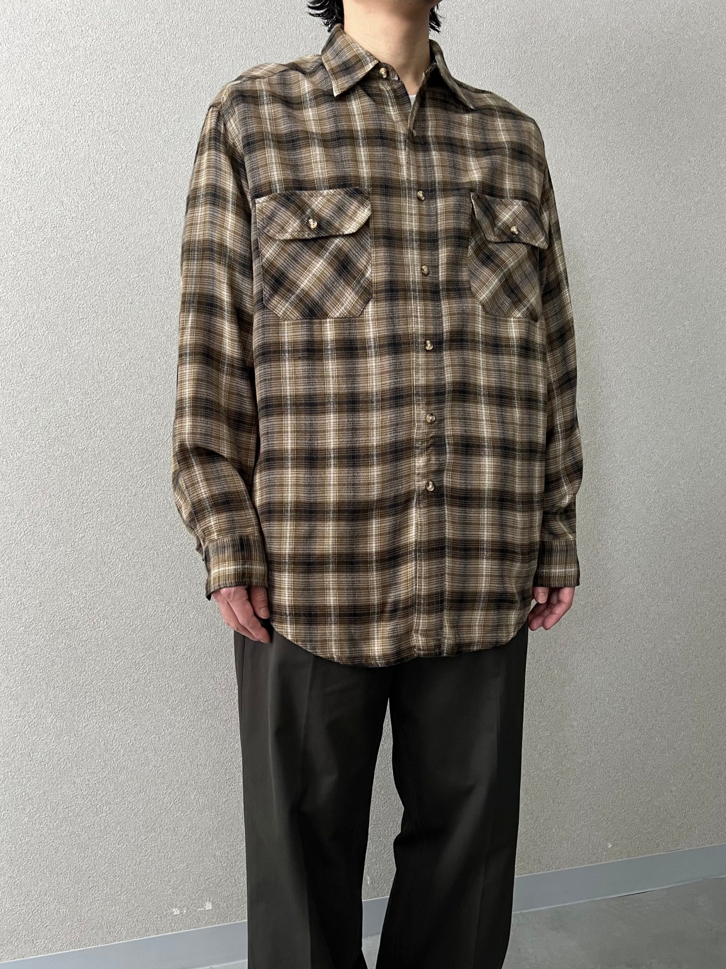 80's NORTHWEST TERRITORY acrylic flannel shirt