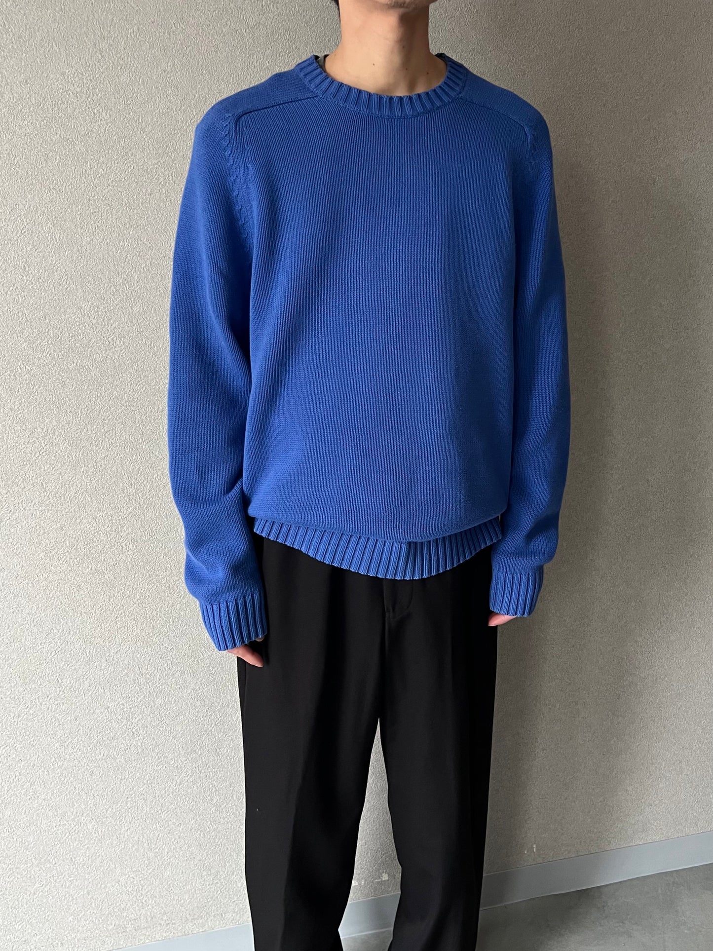 00's LANDS' END cotton knit sweater