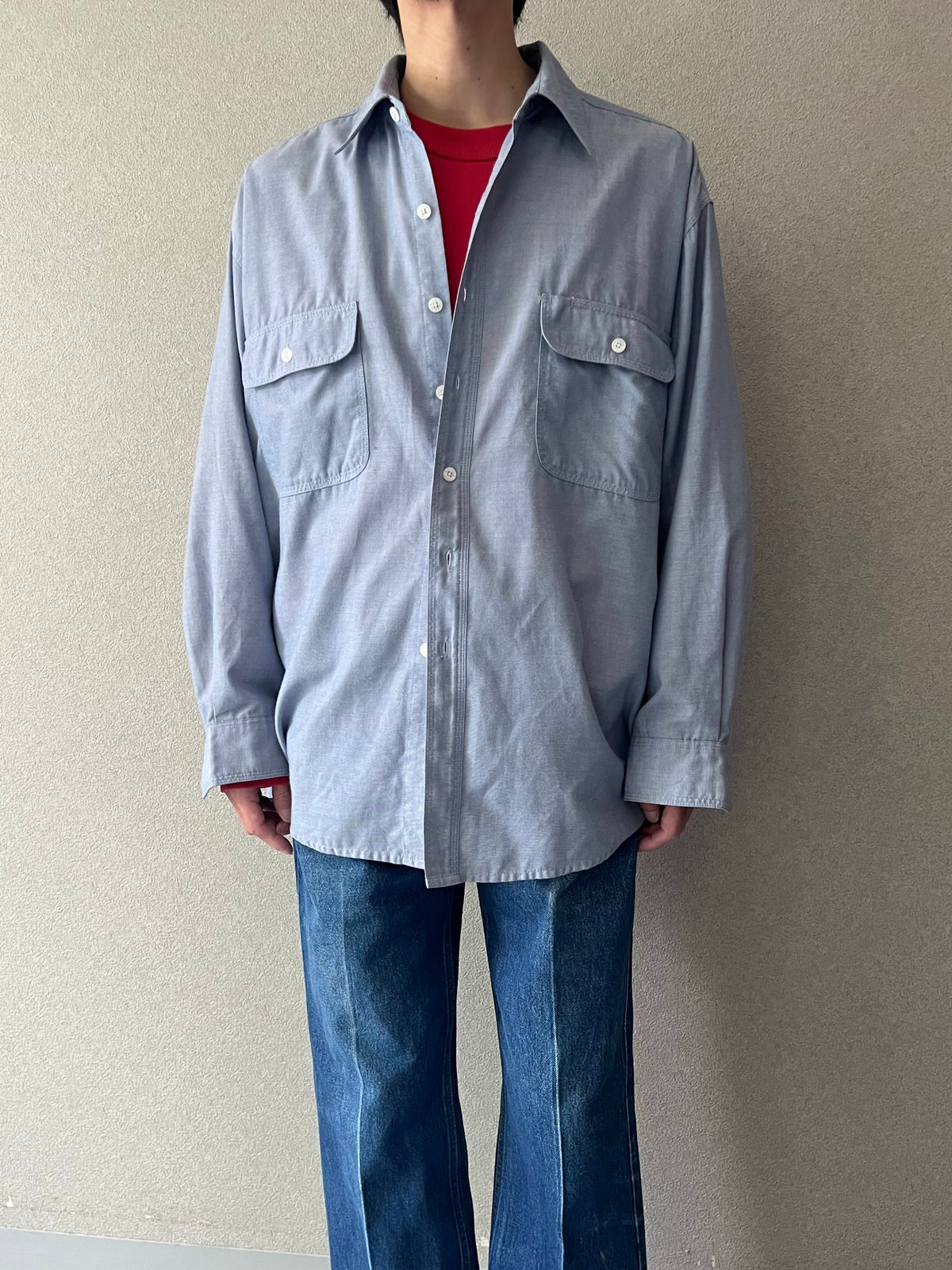 90's FIVE BROTHER chambray shirt