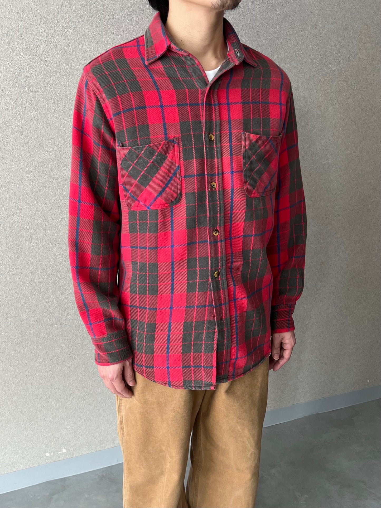 80's ST. JOHN'S BAY flannel shirt “Made in PORTUGAL”