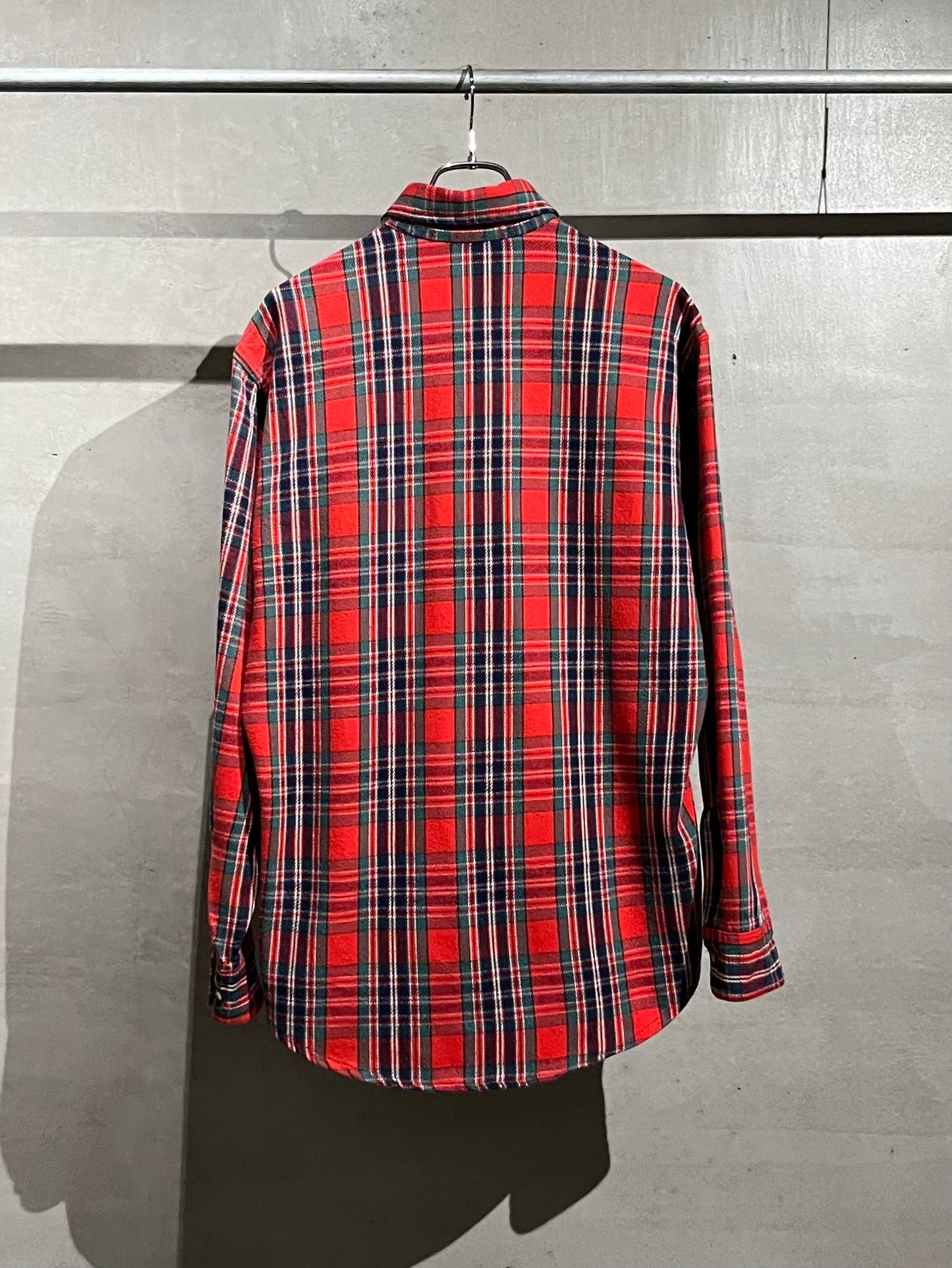 80's ST. JOHN'S BAY × BIG MAC flannel shirt “Made in USA”