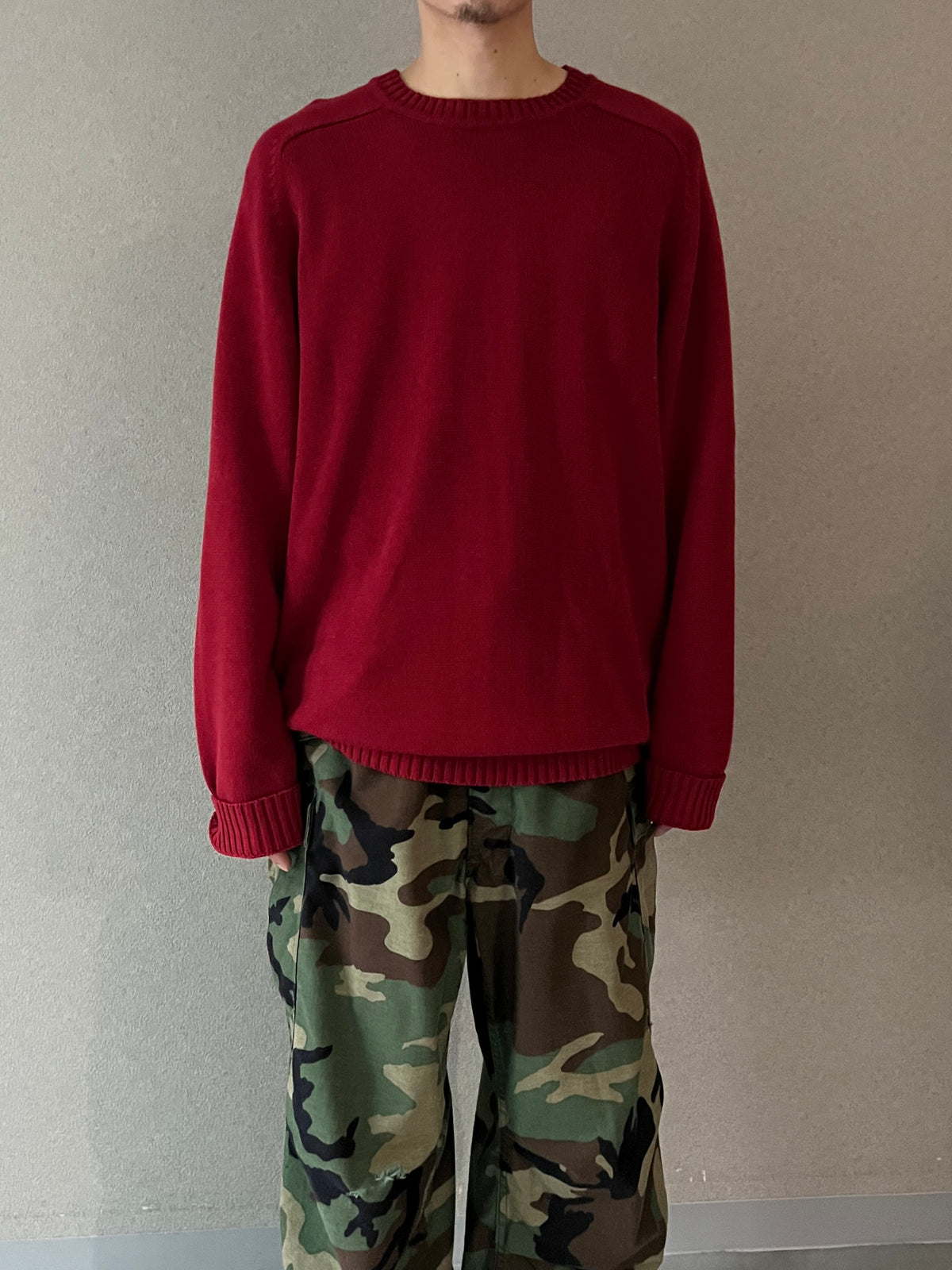 00's ST.JOHN'S BAY cotton knit sweater